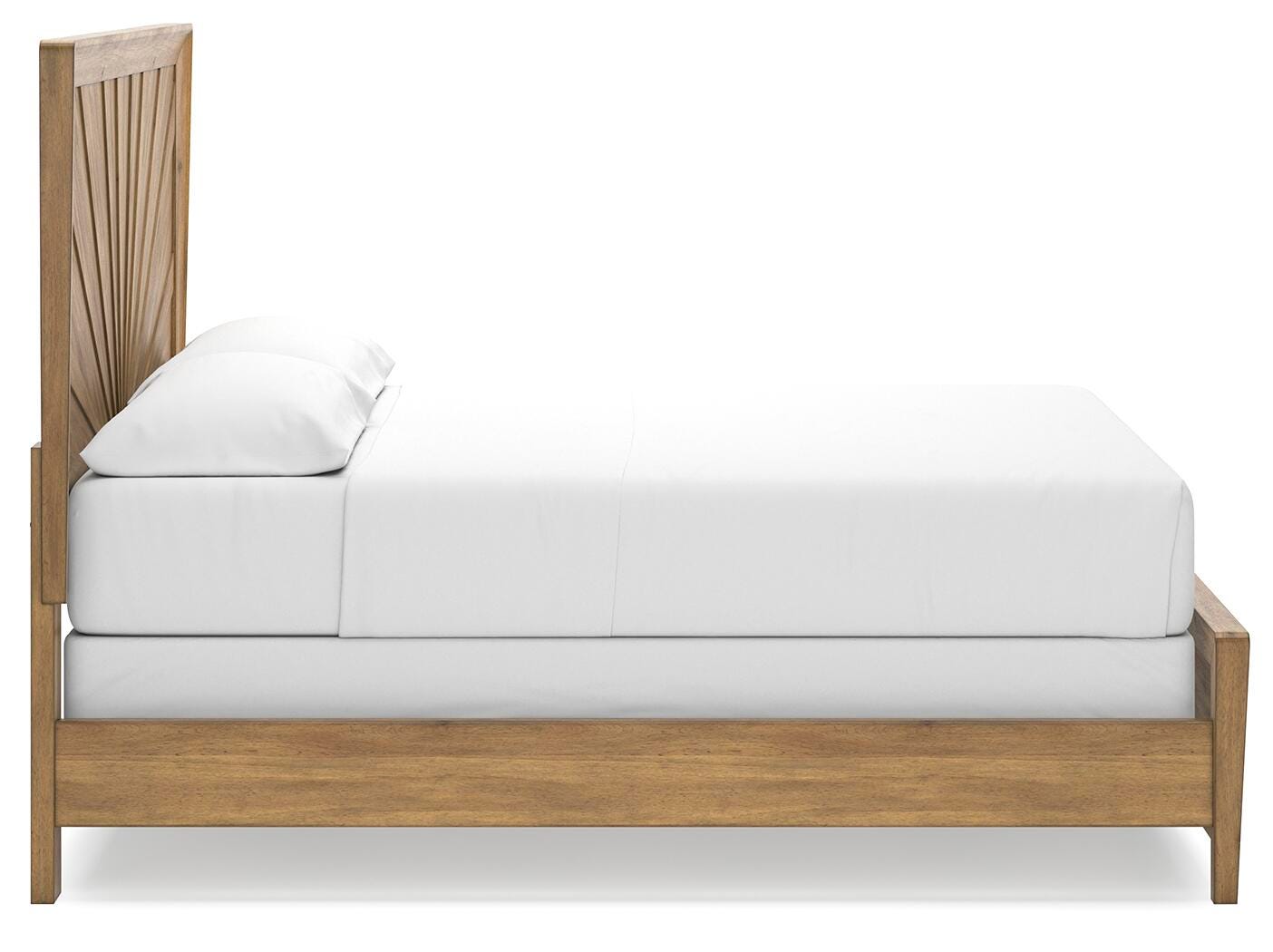 Takston California King Panel Bed, Light Brown, large
