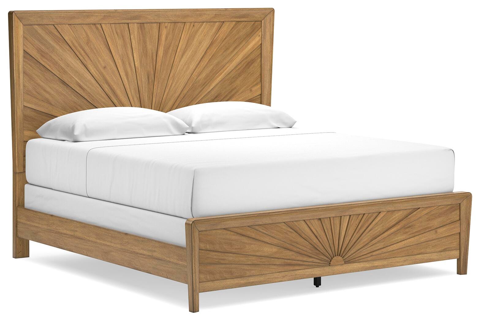 Takston King Panel Bed, Light Brown, large