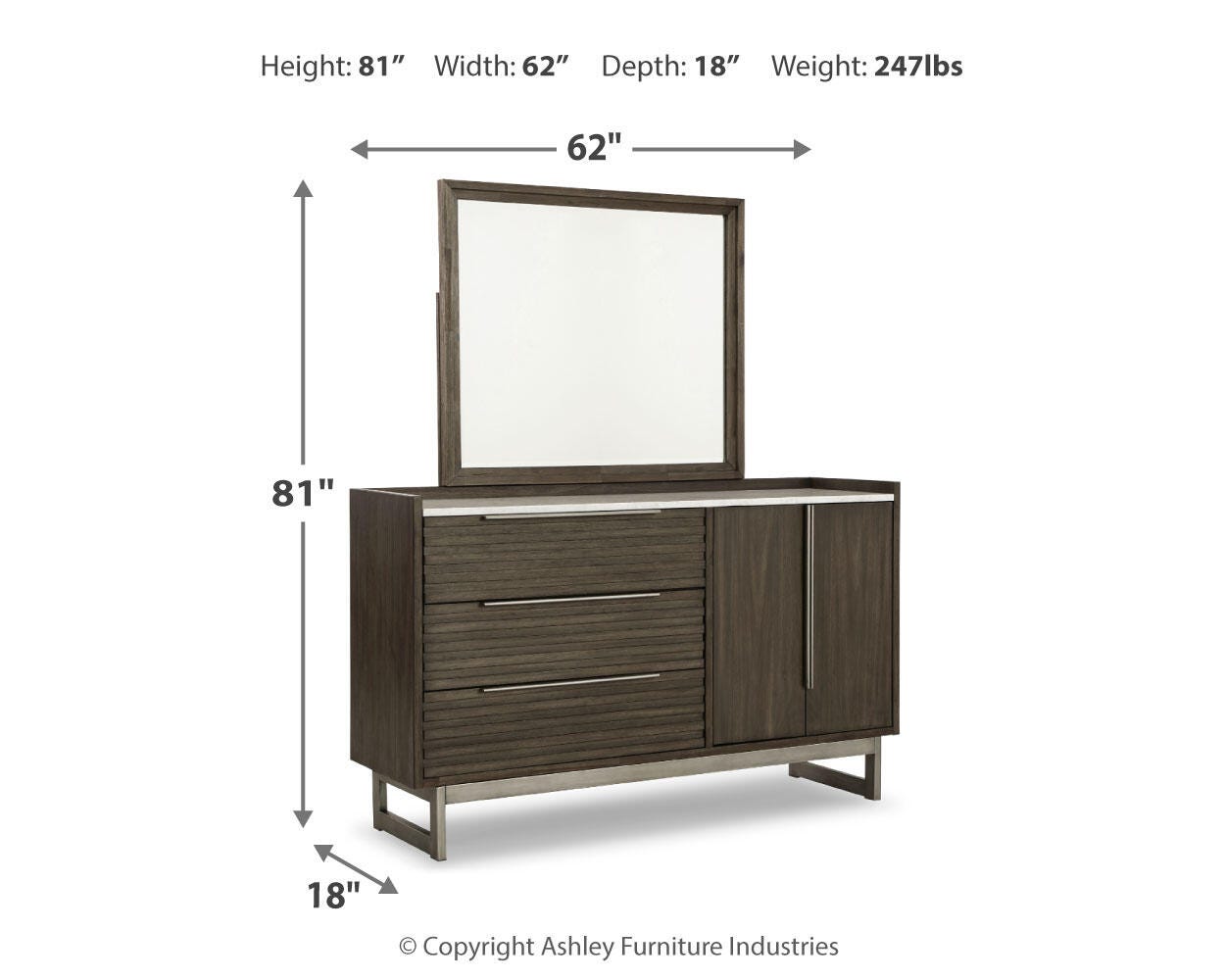 Arkenton Dresser and Mirror - image 3