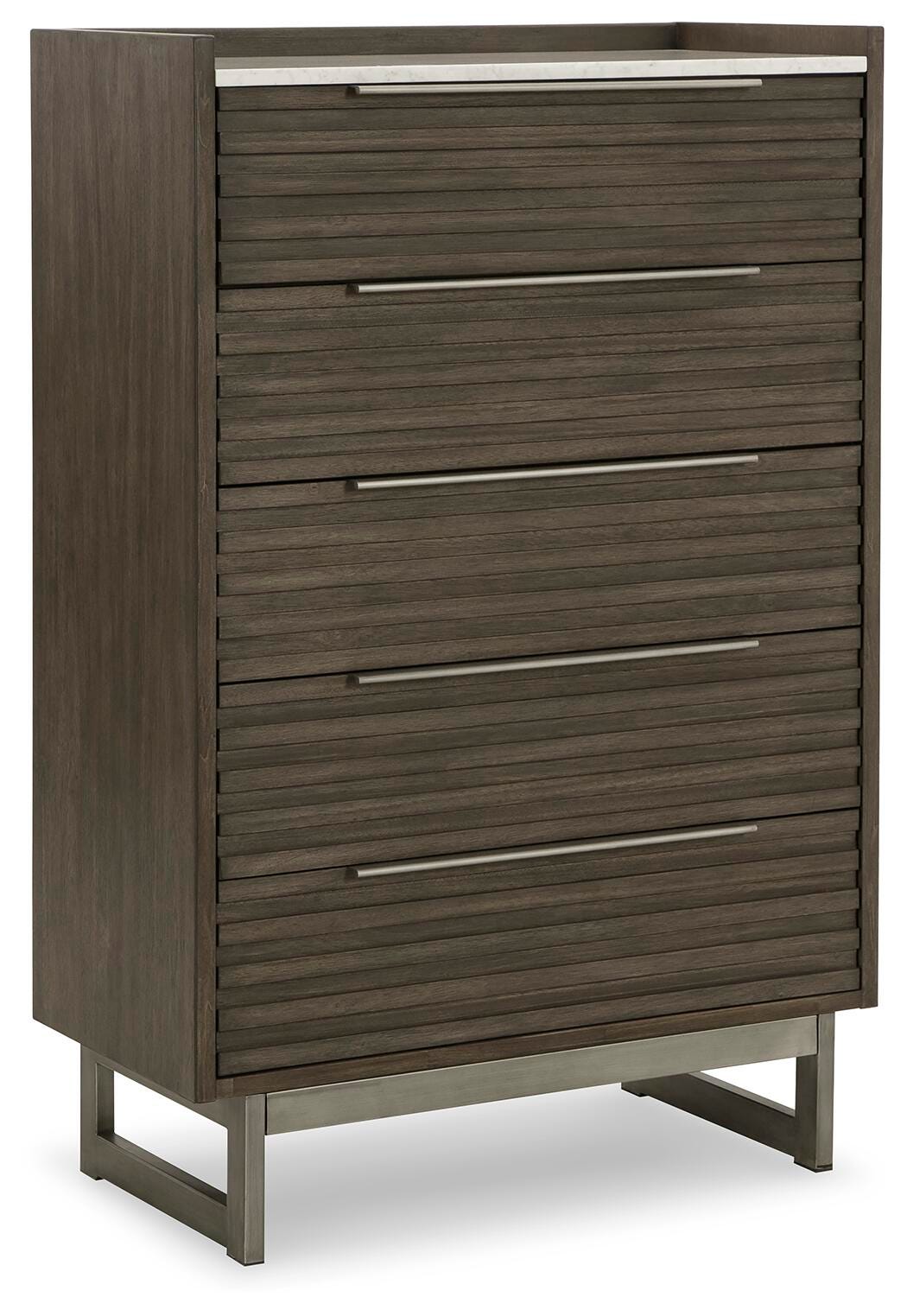 Arkenton King Panel Bed, Dresser, Mirror, Chest and 2 Nightstands - image 5