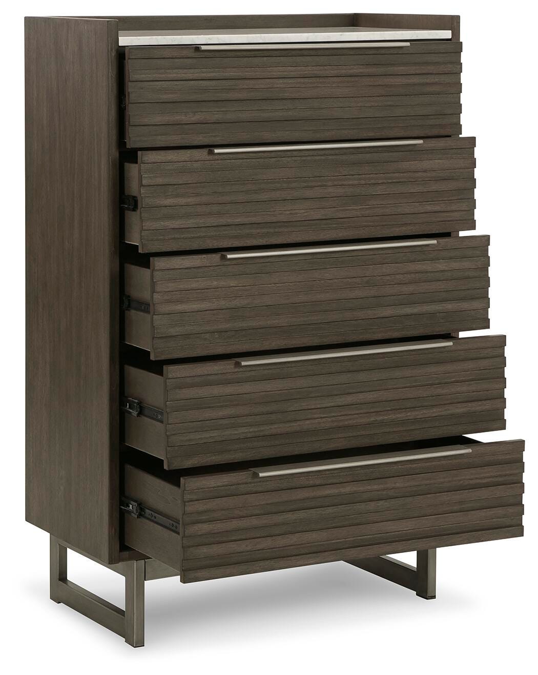 Arkenton King Panel Bed, Dresser, Mirror, Chest and 2 Nightstands - image 6