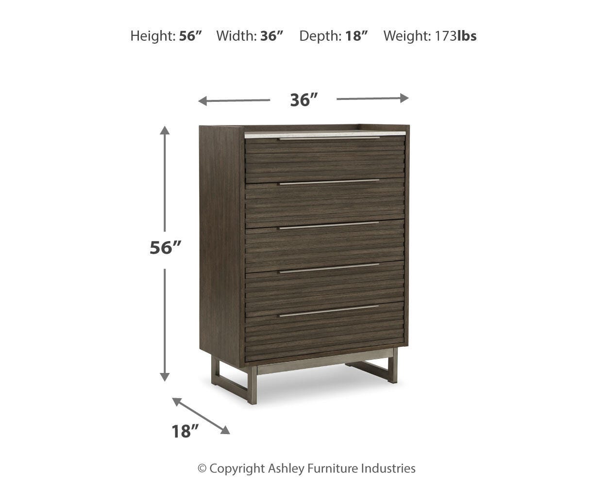 Arkenton King Panel Bed, Dresser, Mirror, Chest and 2 Nightstands - image 8