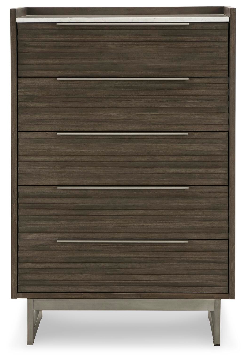 Arkenton King Panel Bed, Dresser, Mirror, Chest and 2 Nightstands - image 4