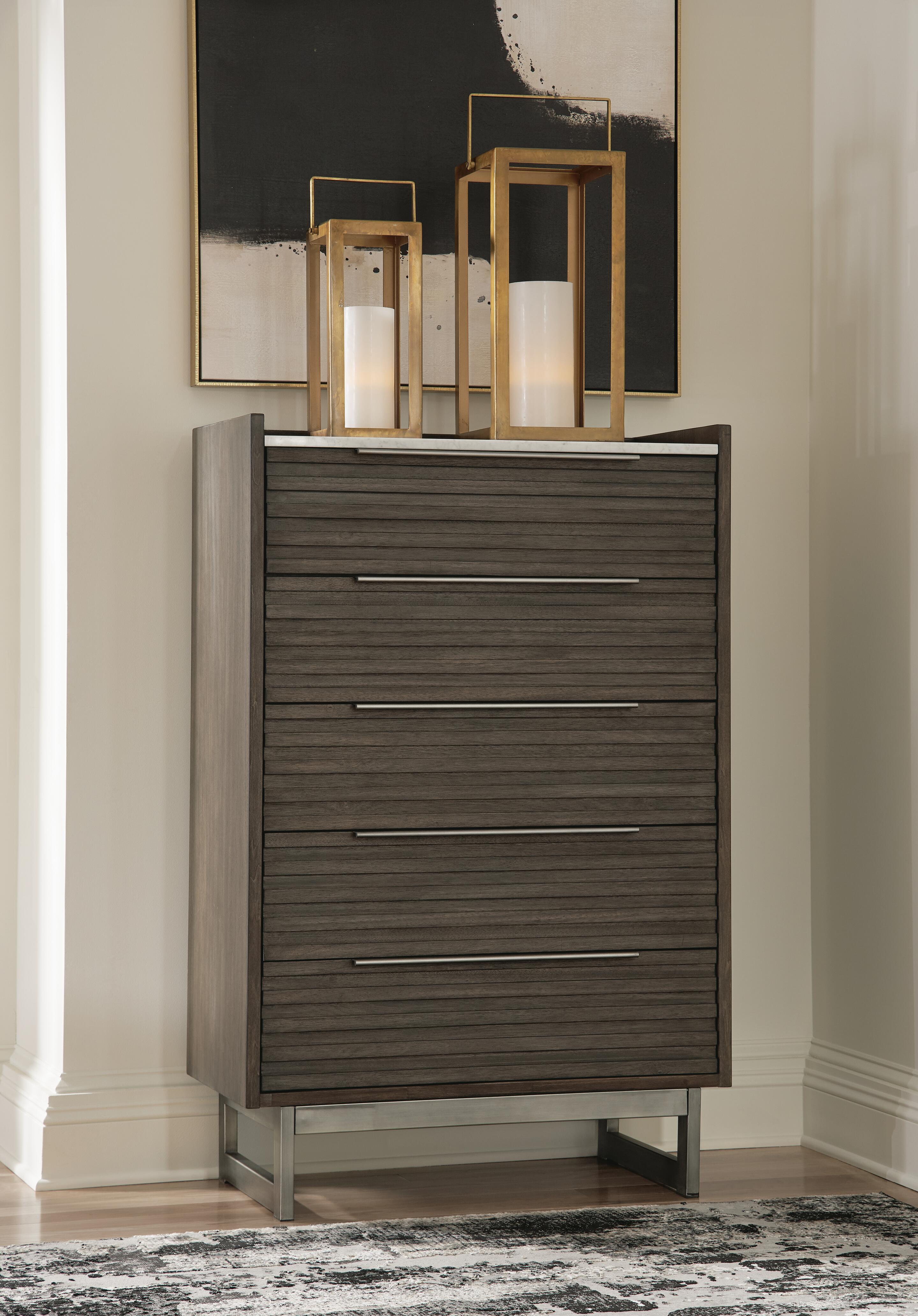 Arkenton King Panel Bed, Dresser, Mirror, Chest and 2 Nightstands - image 20