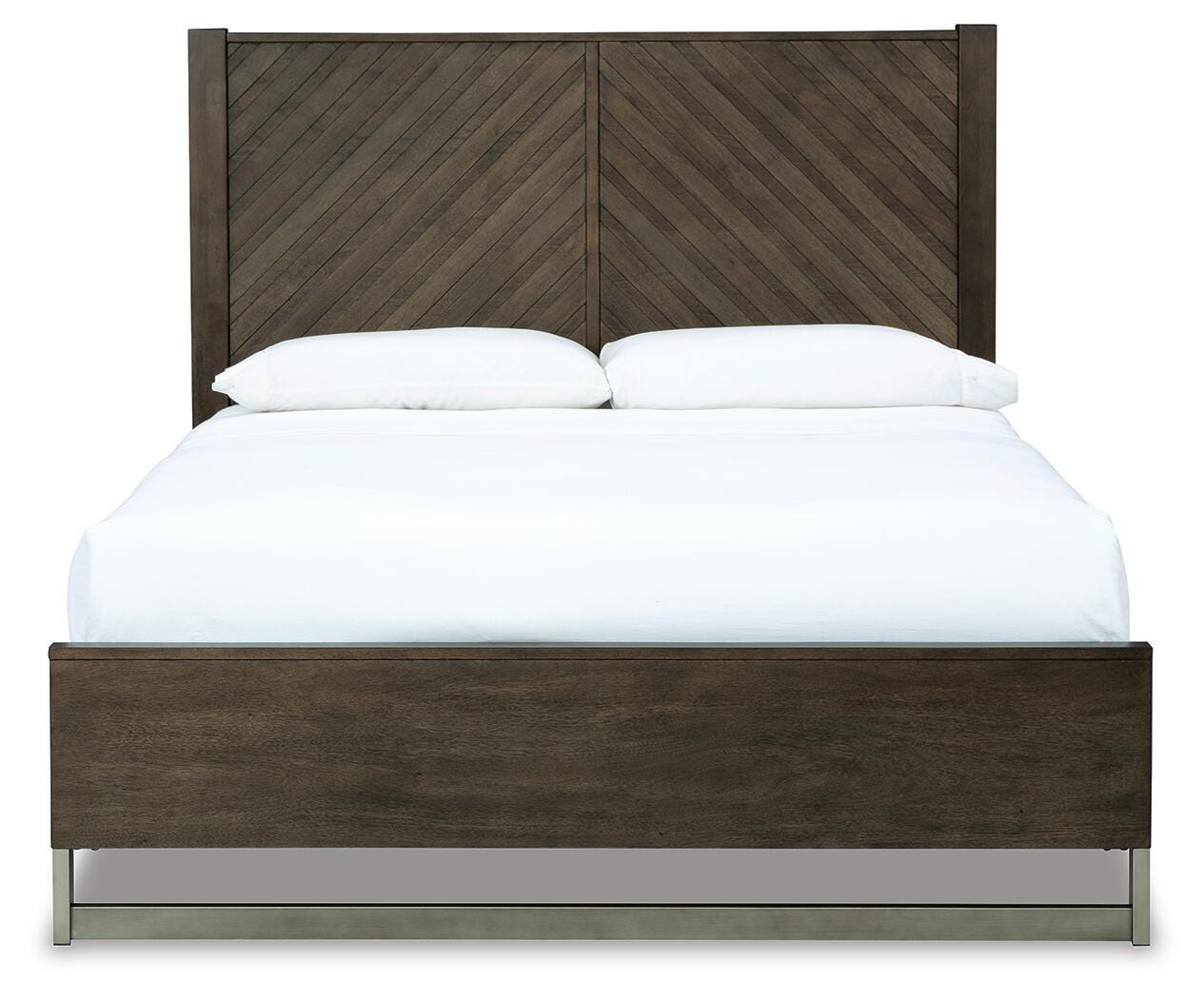 Cama Arkenton Queen con panel, cómoda y espejo - image 5