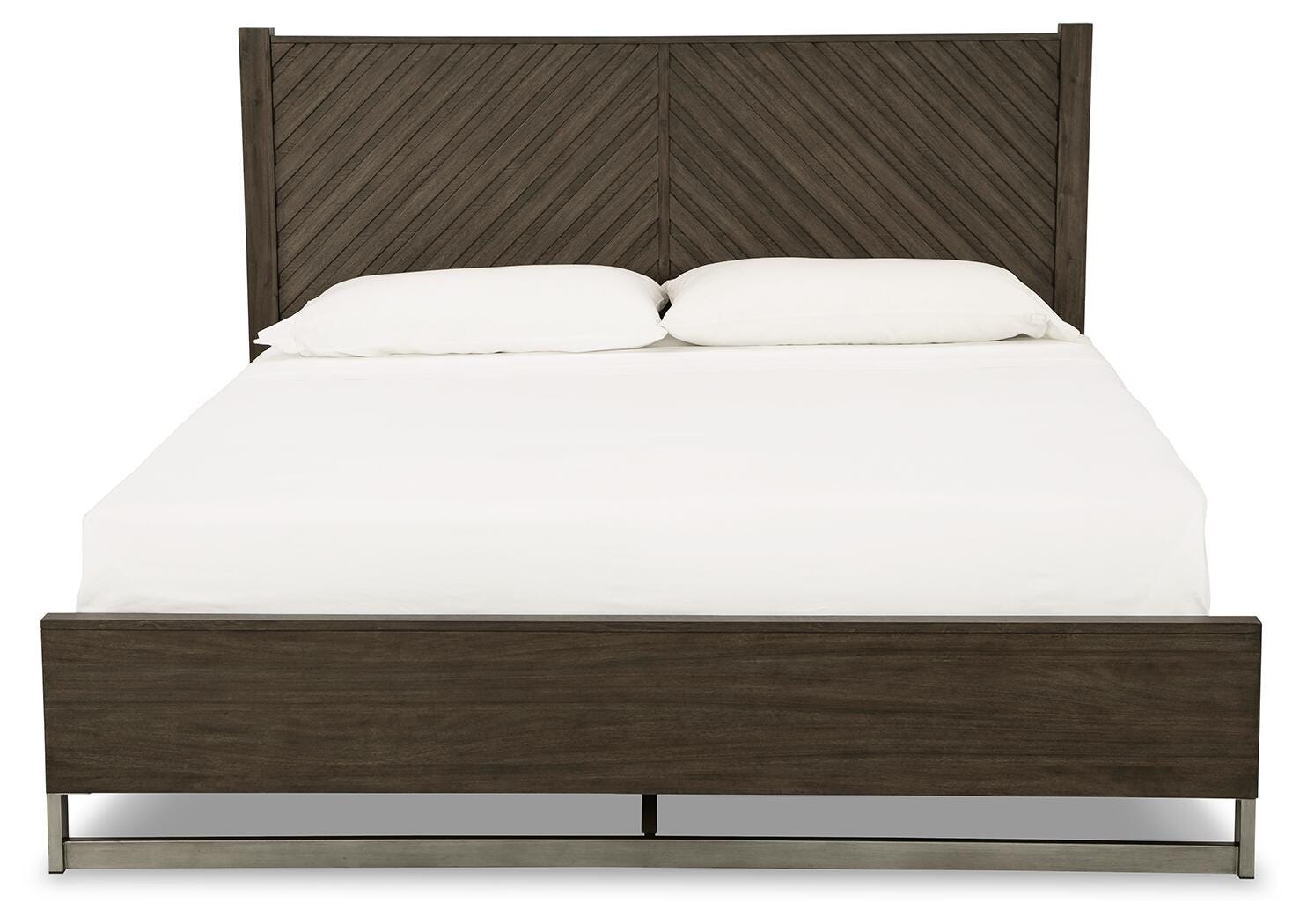 Cama Arkenton tamaño California King con panel, cómoda y espejo - image 5