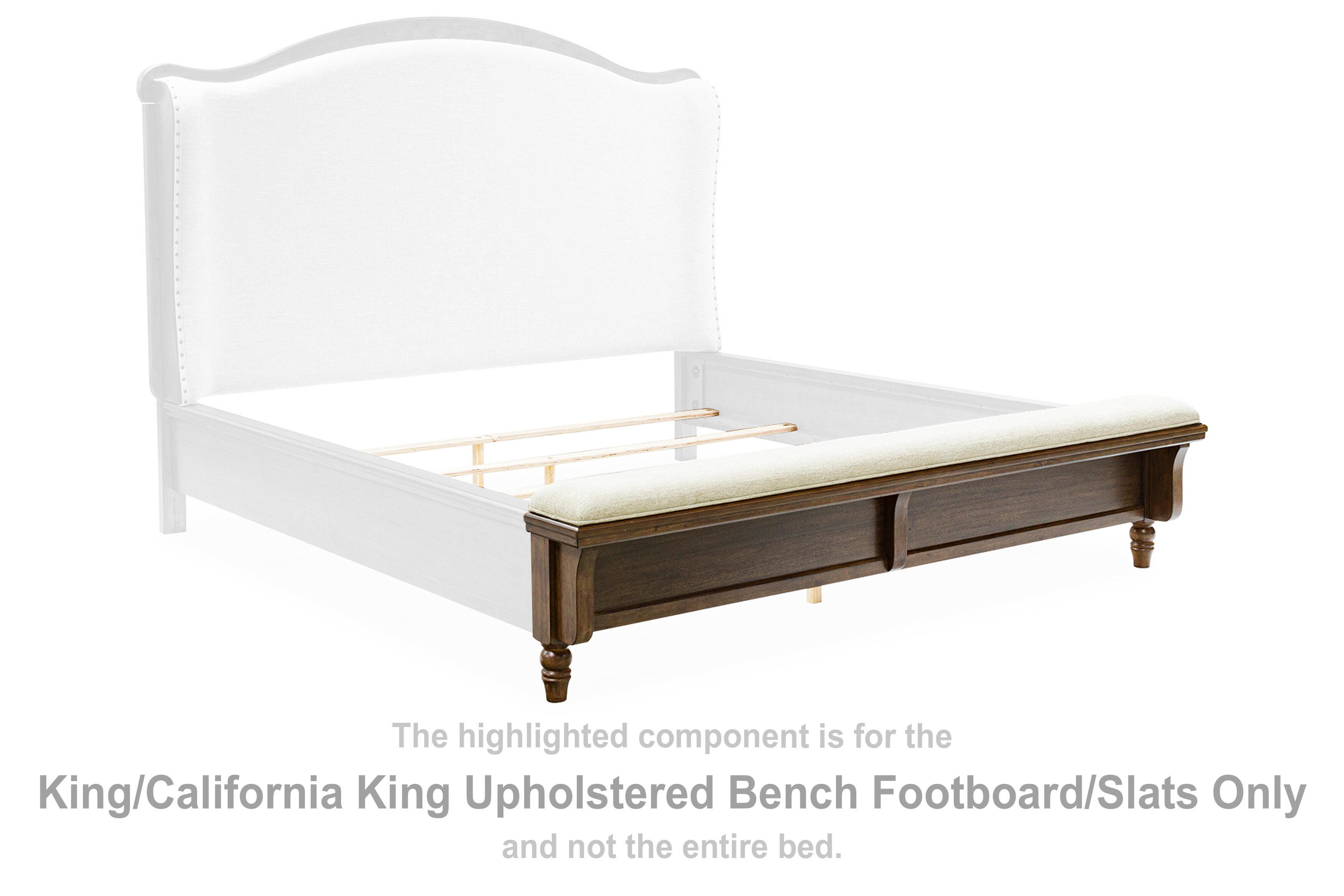 Sturlayne King/California King Upholstered Bench Footboard/Slats - image 1