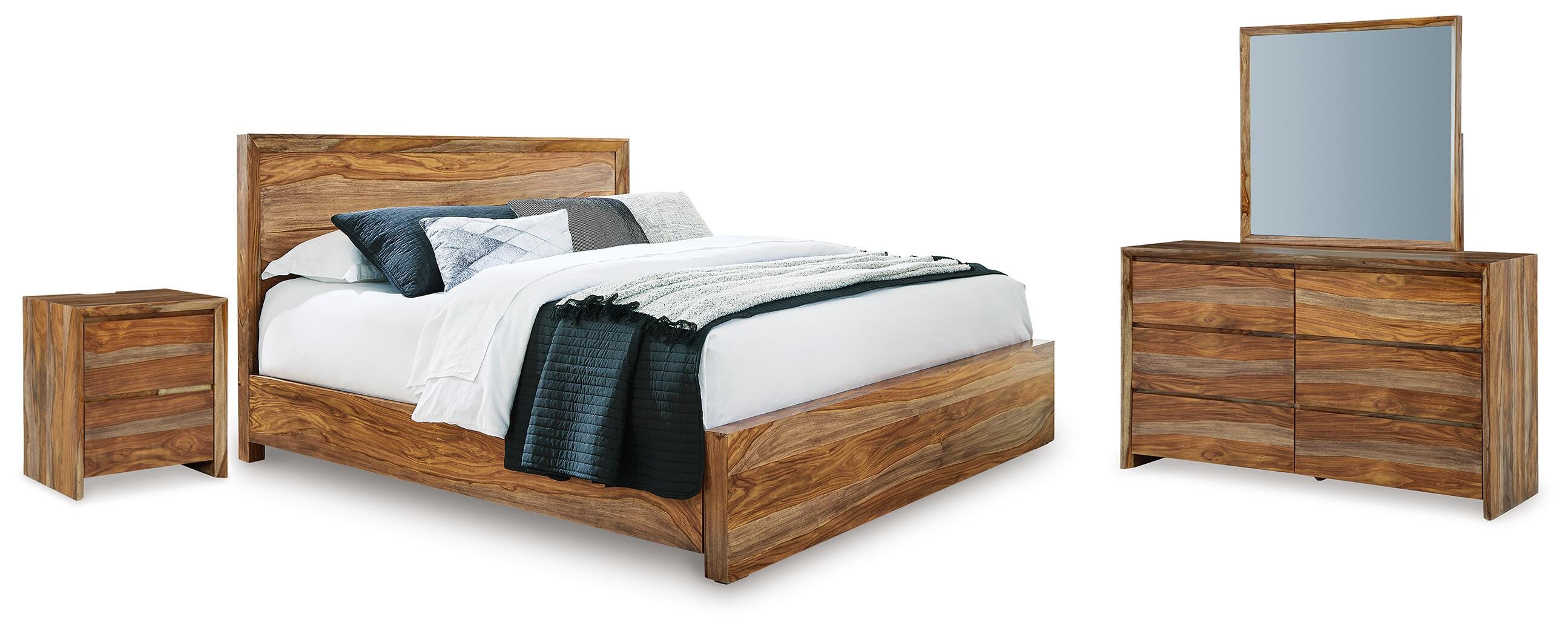 Dressonni Queen Panel Bed, Dresser, Mirror and Nightstand - image 1