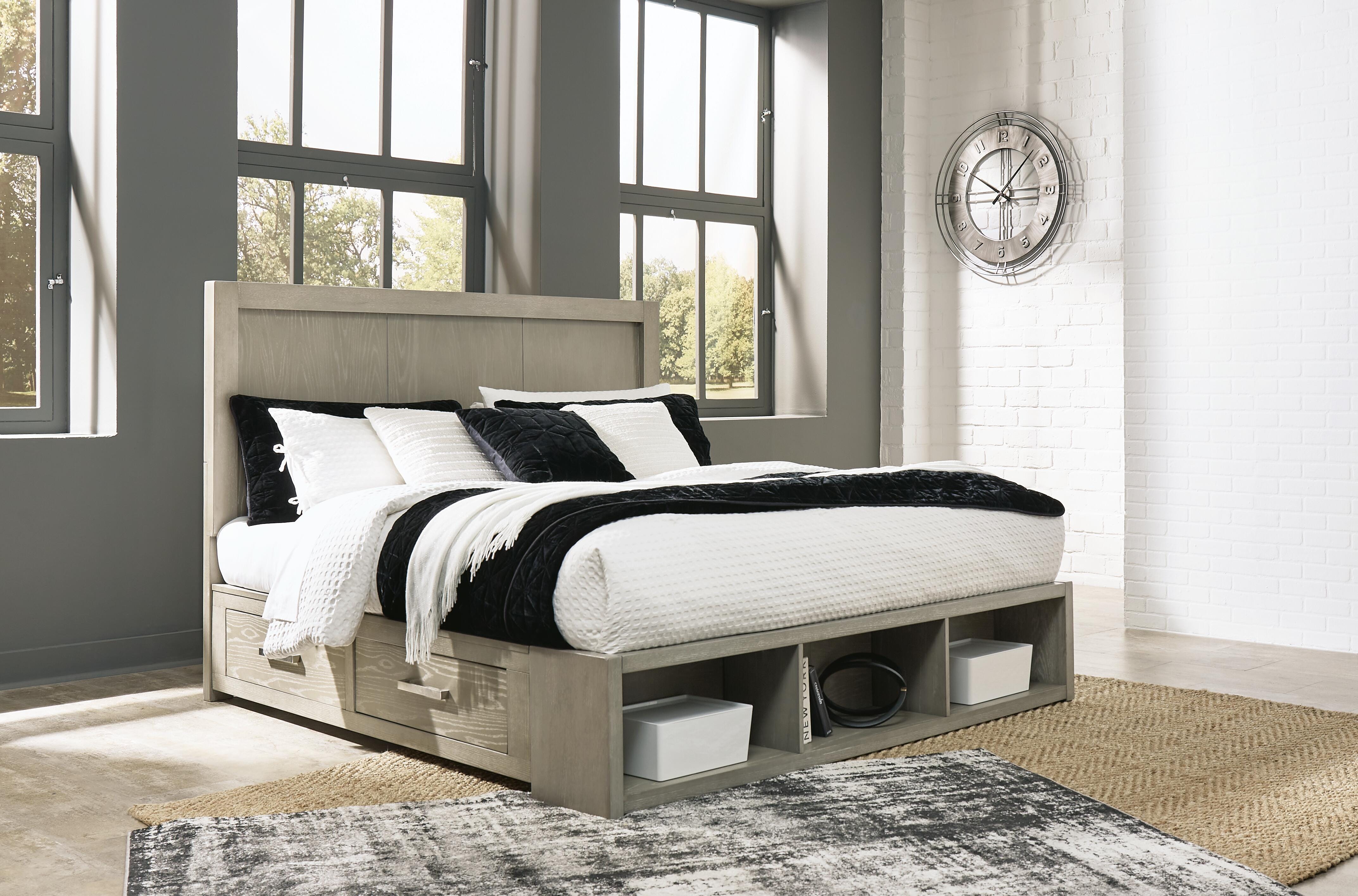 Fawnburg Queen Panel Bed with Storage, Gray, large