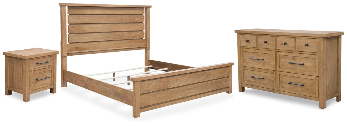 Kristiland King Panel Bed with Dresser and Nightstand | Ashley Kristiland King Panel Bed with Dresser and Nightstand | Ashley