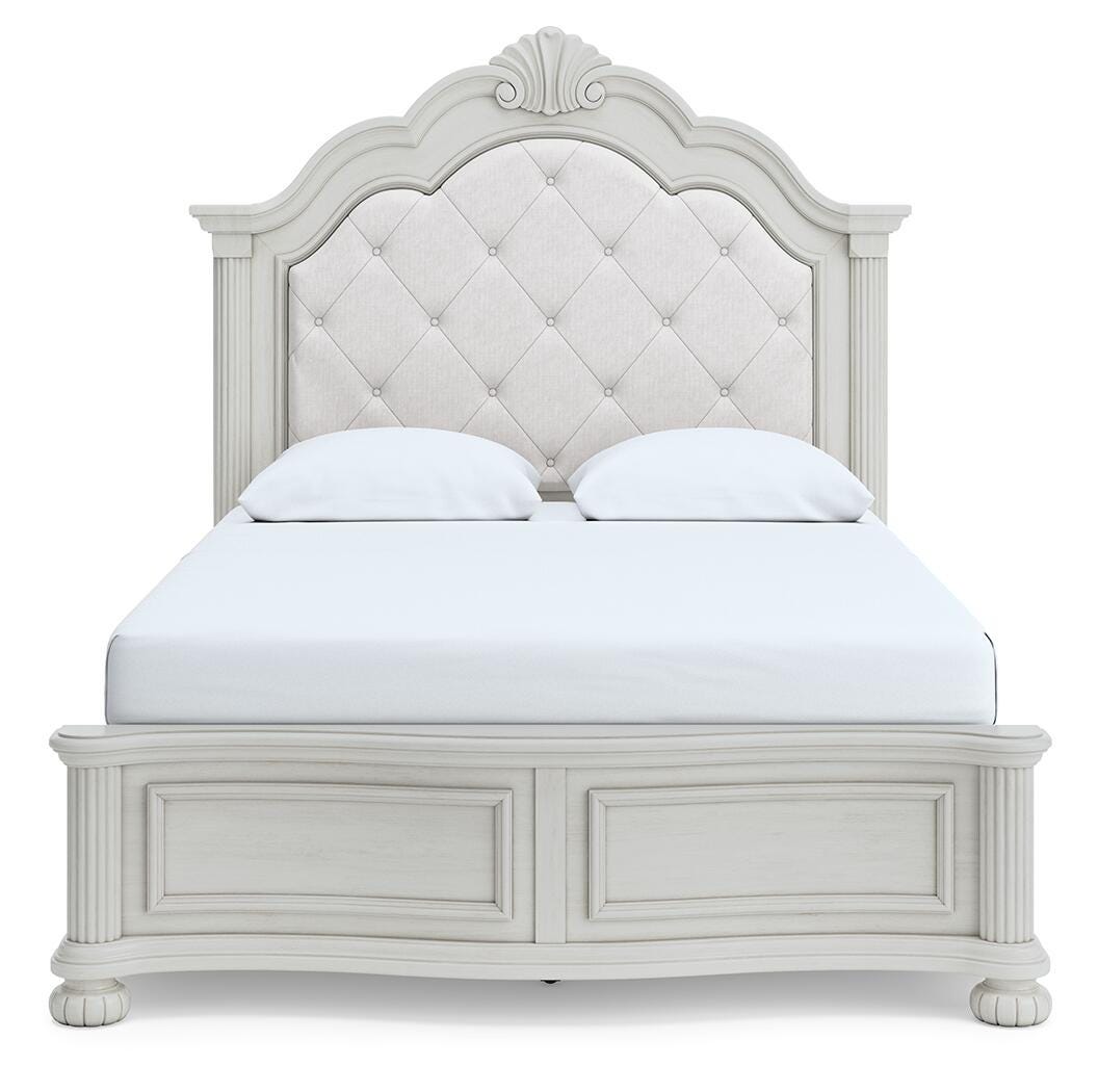 Montelaine Queen Upholstered Panel Bed, Dresser and Mirror - image 5