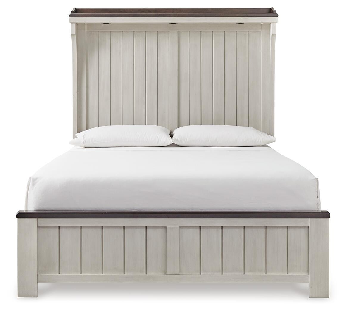 Darborn Queen Panel Bed, Gray/Brown, large