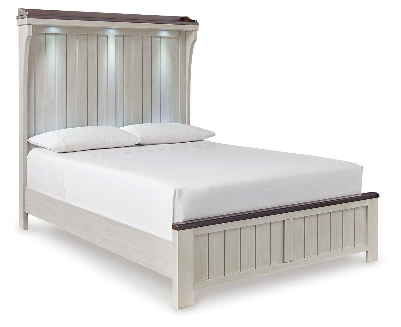Darborn Queen Panel Bed, Gray/Brown, large