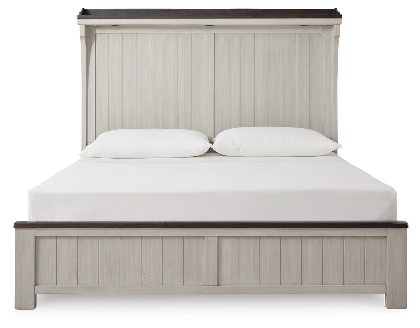 Darborn King Panel Bed, Gray/Brown, large