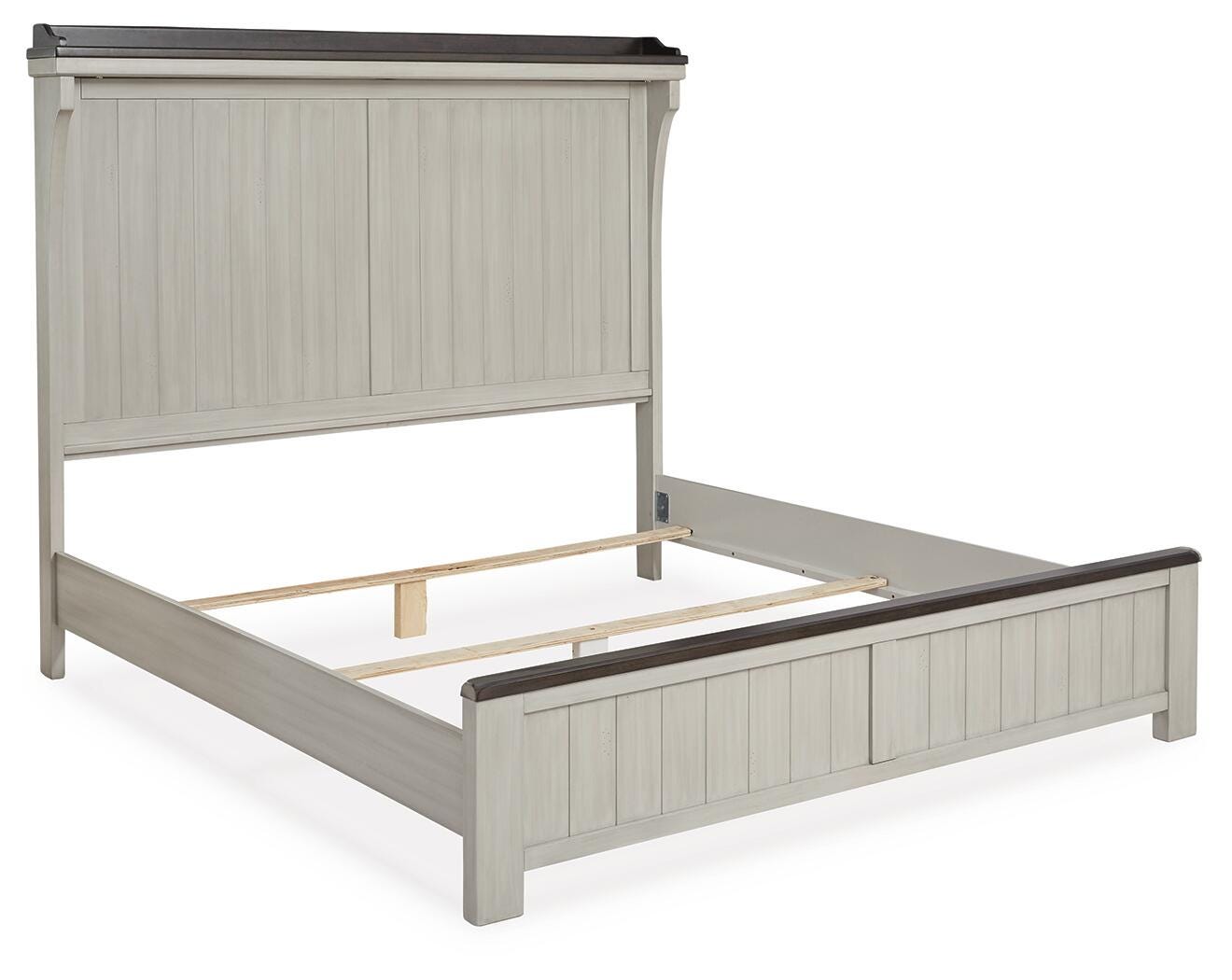 Darborn King Panel Bed, Gray/Brown, large