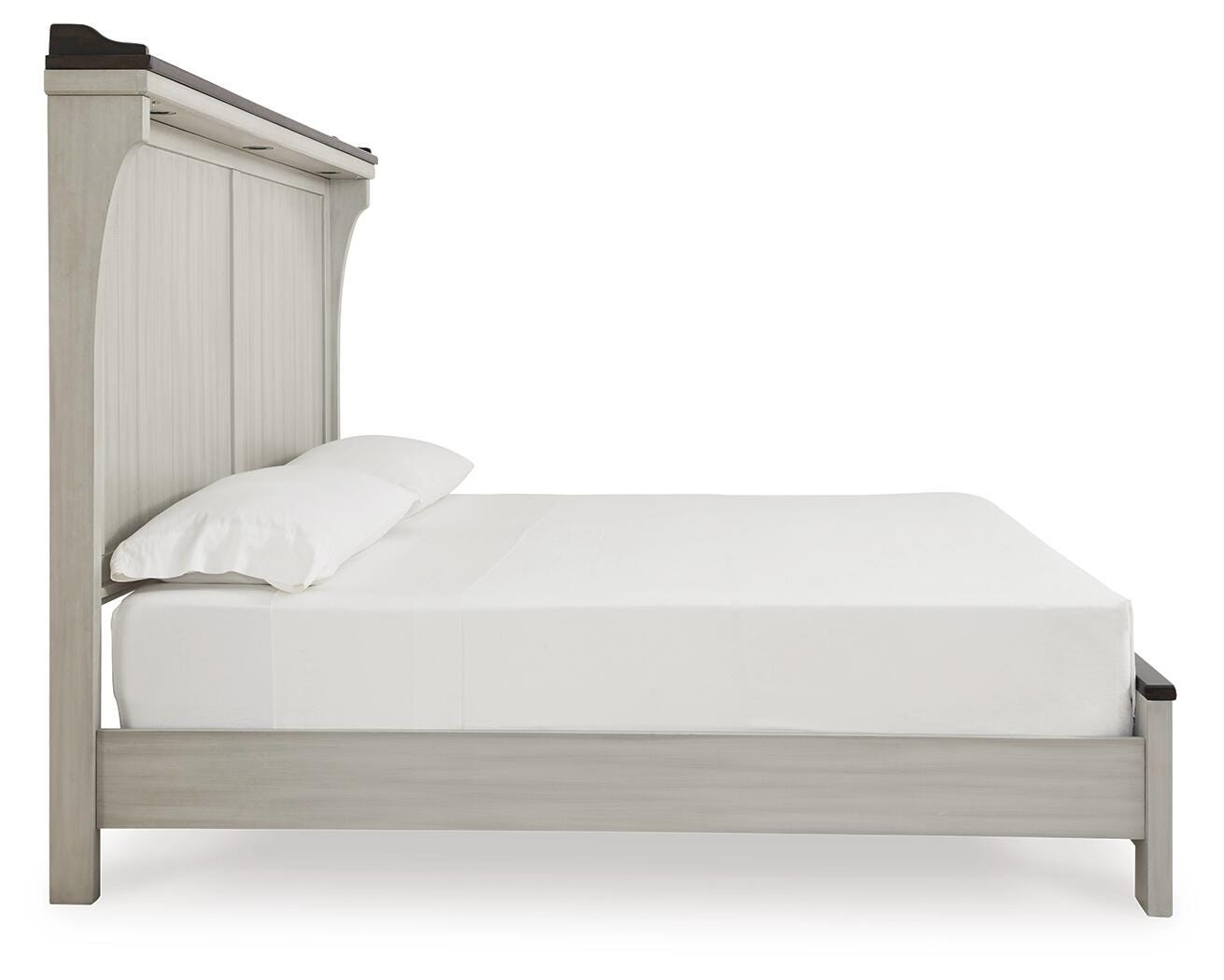 Darborn King Panel Bed, Gray/Brown, large