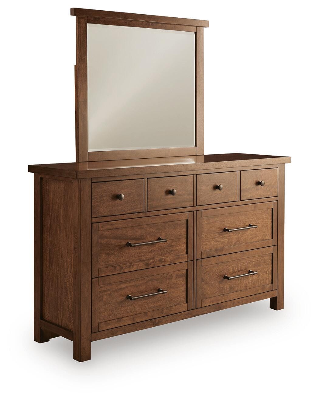 Kristiland Dresser and Mirror, Warm Brown, large