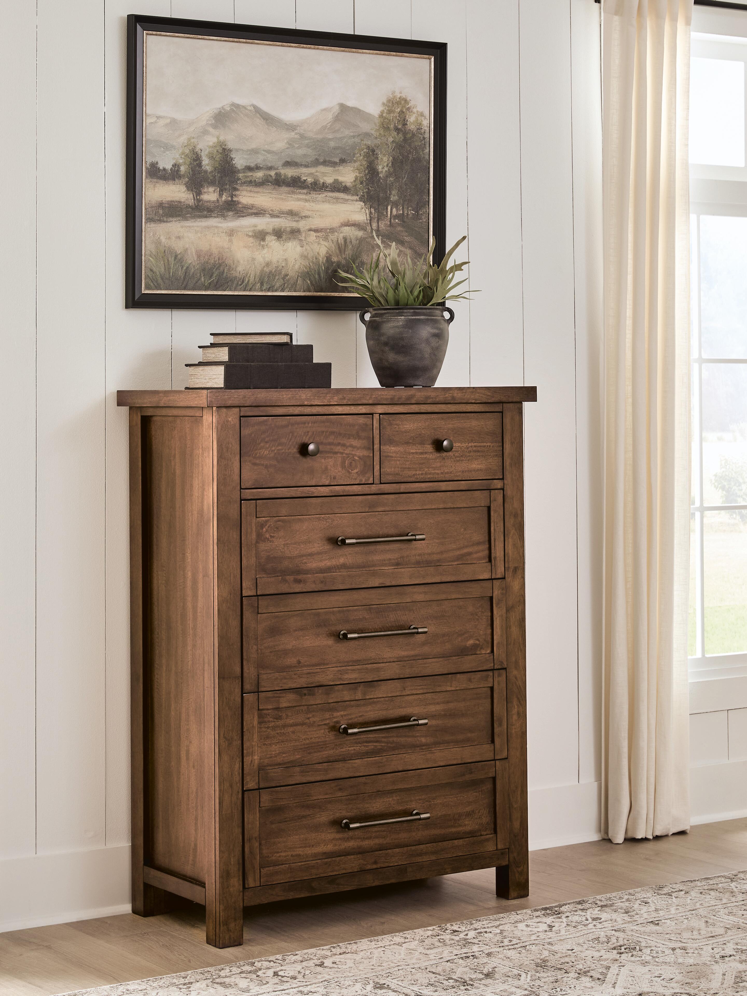 Kristiland Chest of Drawers, Warm Brown, rollover