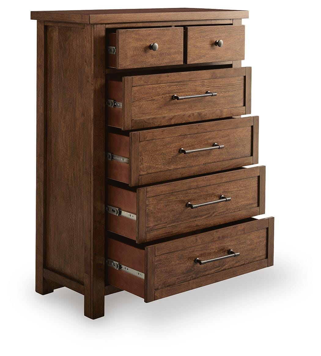 Kristiland Chest of Drawers, Warm Brown, large