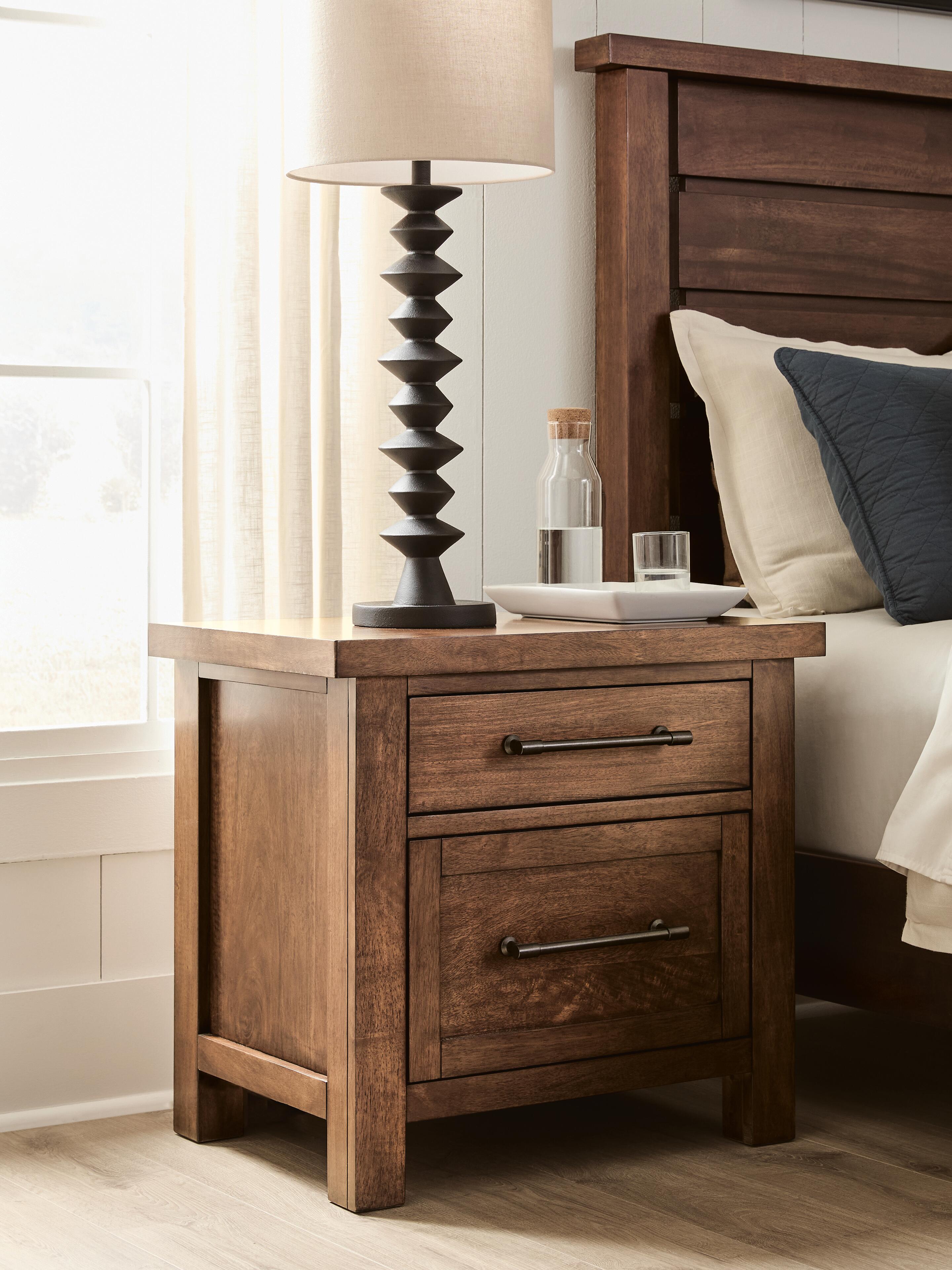 Kristiland Nightstand, Warm Brown, rollover