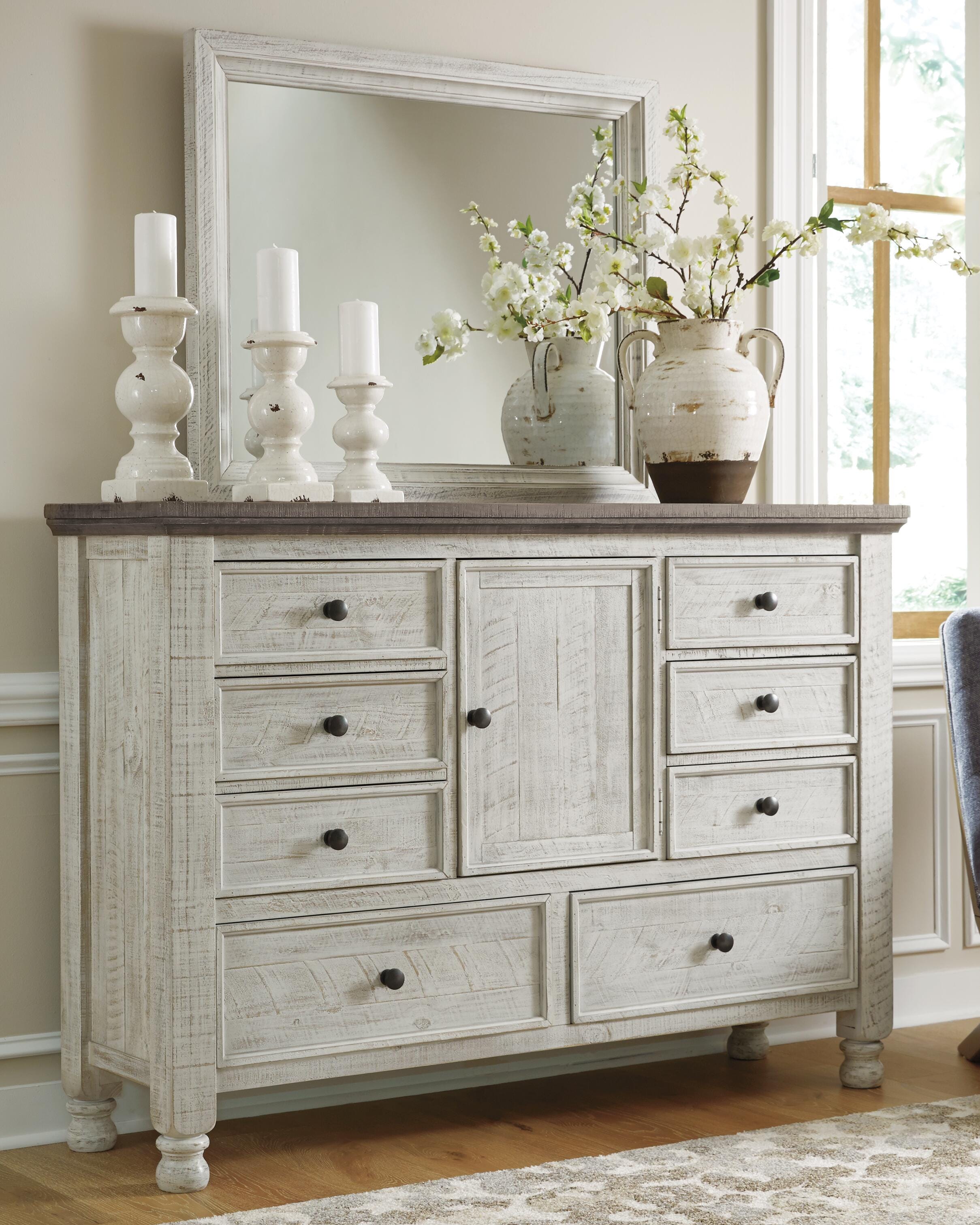 Havalance California King Sleigh Bed with Storage, Dresser and Mirror - image 12
