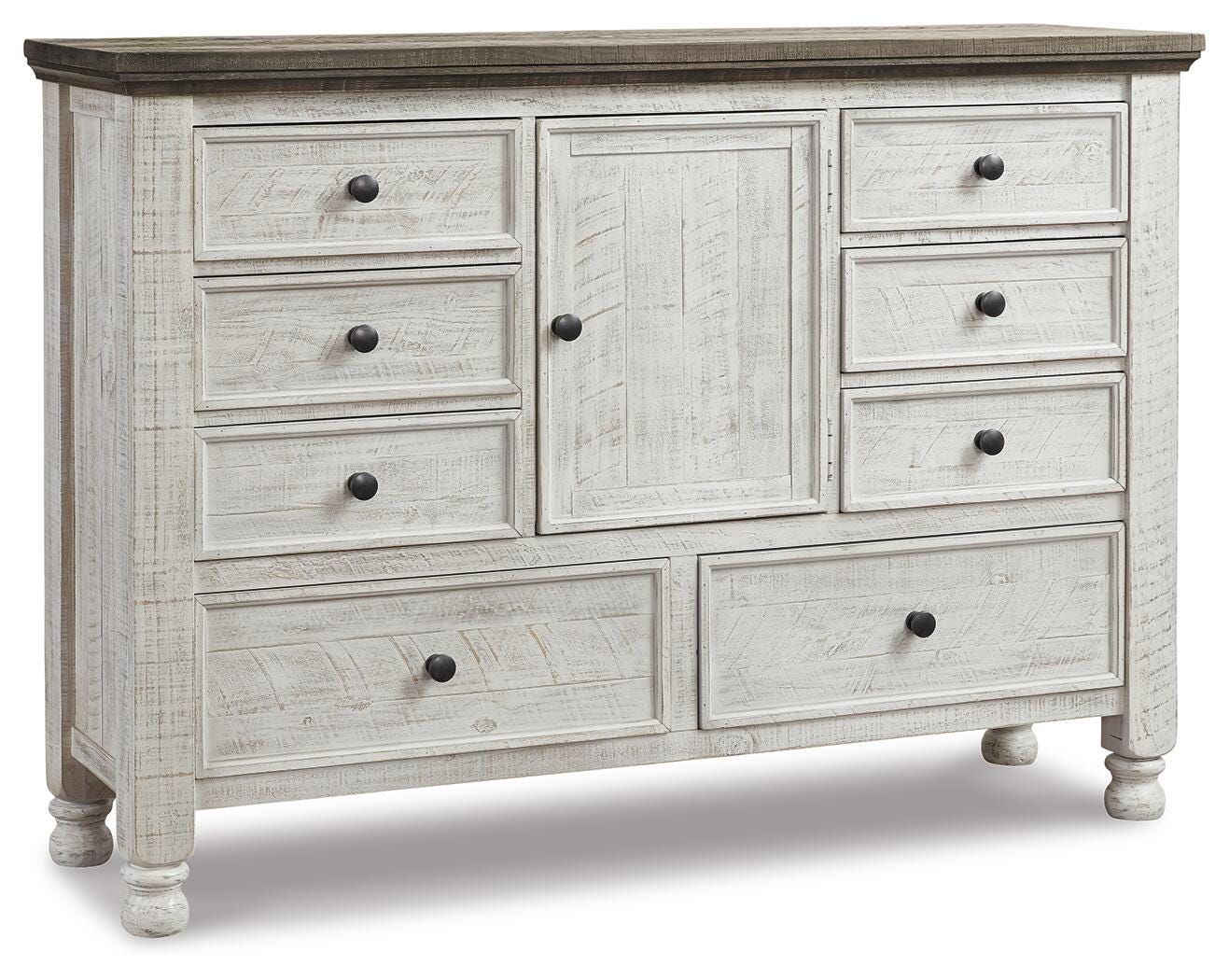 Havalance Queen Panel Storage Bed, Dresser and Nightstand, White/Gray, large