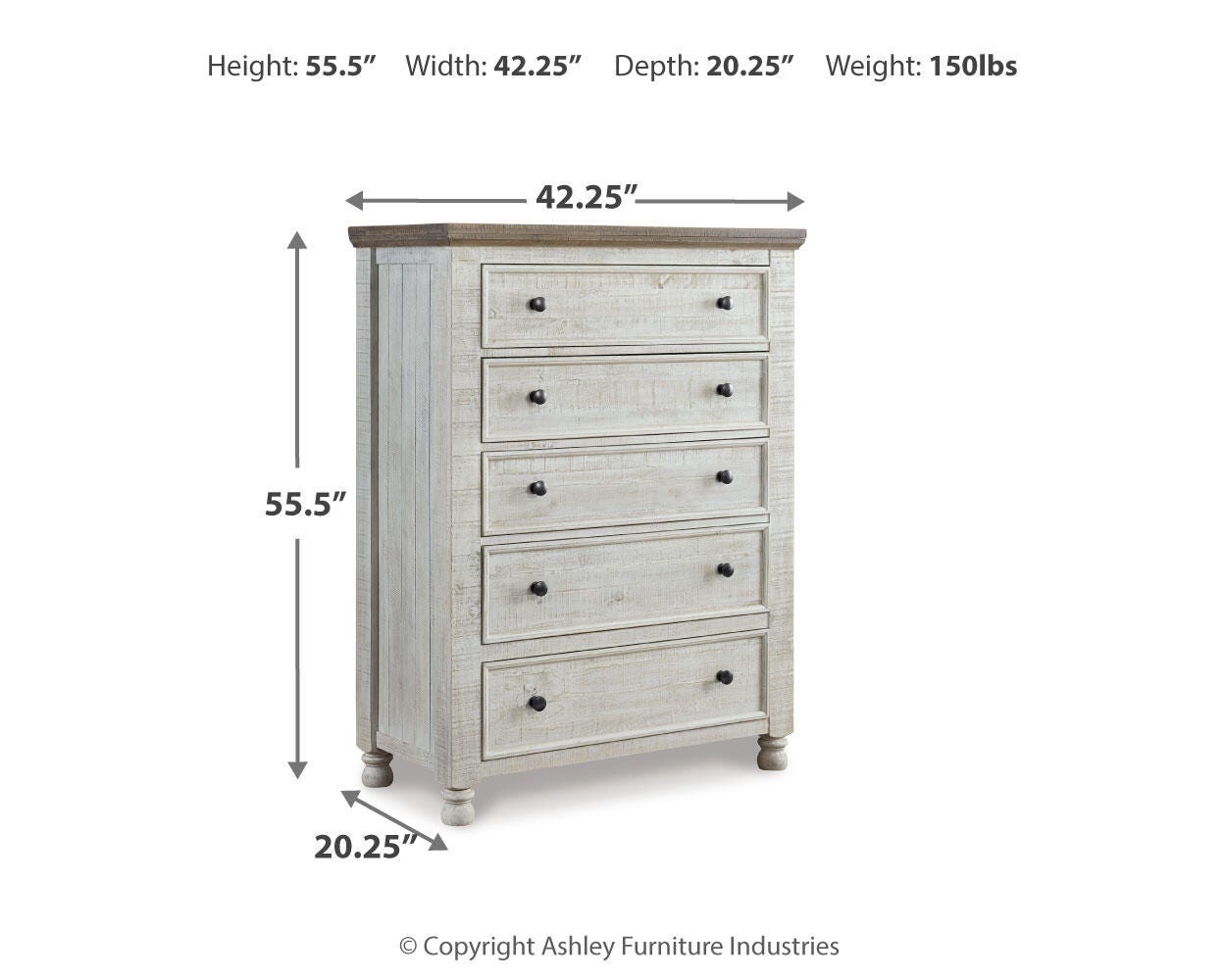 Havalance Chest of Drawers, Two-tone, large