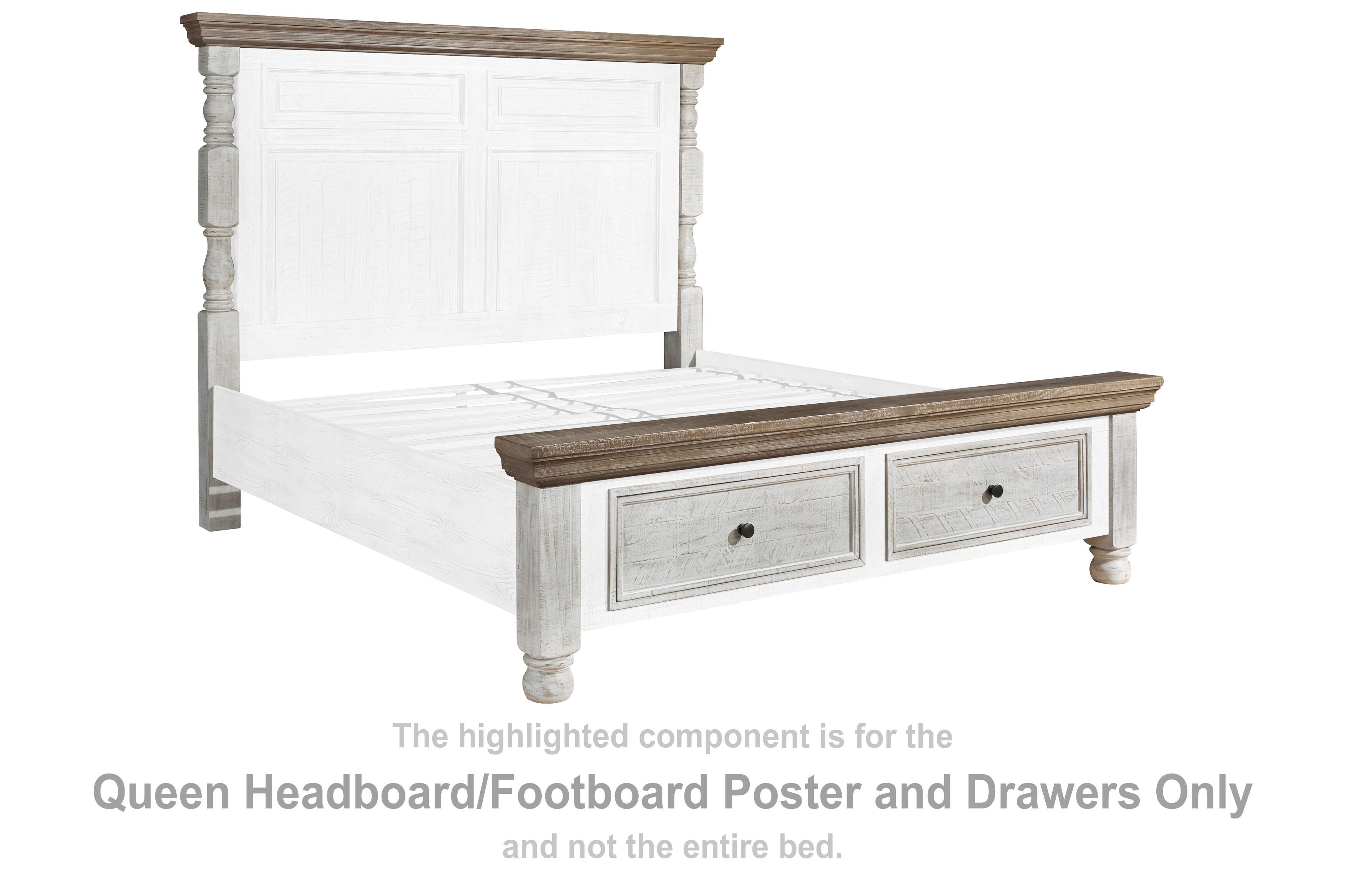 Havalance Queen Headboard/Footboard Posts/Drawers, , large
