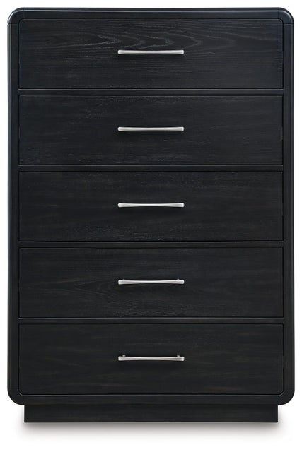 Rowanbeck 5 Drawer Chest of Drawers, Black