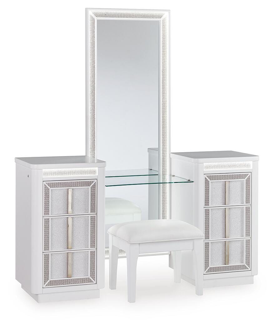 Chalanna Vanity, Mirror and Stool - image 1
