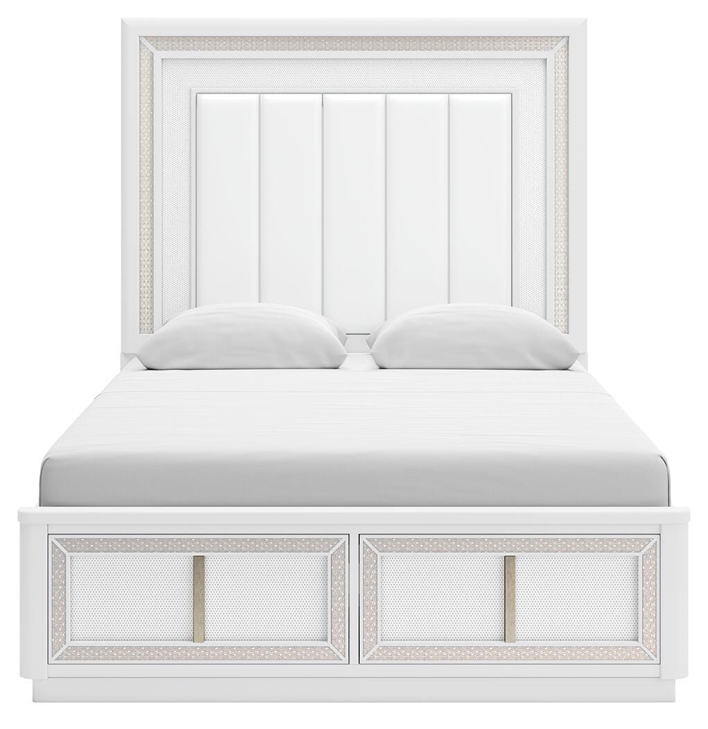 Cama con almacenaje y mesita de noche Chalanna Queen - image 2
