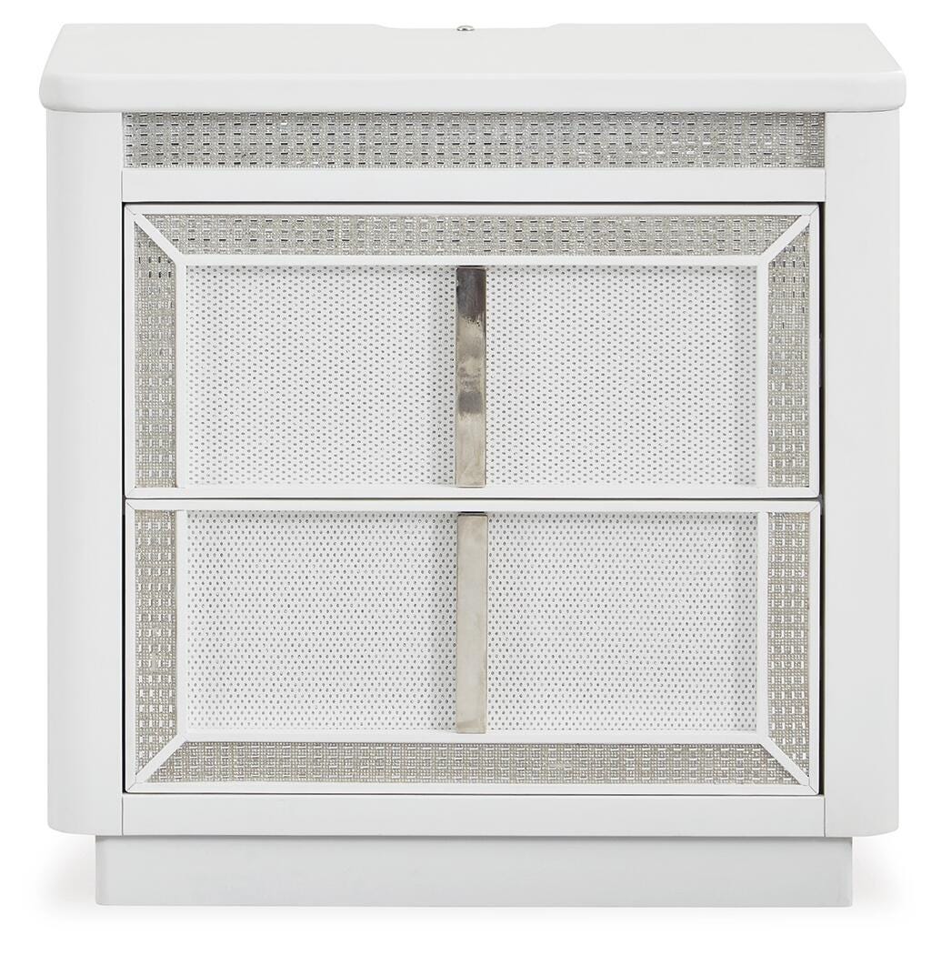 Chalanna 28" 2 Drawer Charging Nightstand