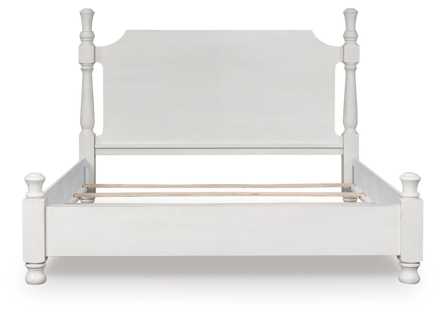 Chadworth Queen Poster Bed, Antique White, rollover