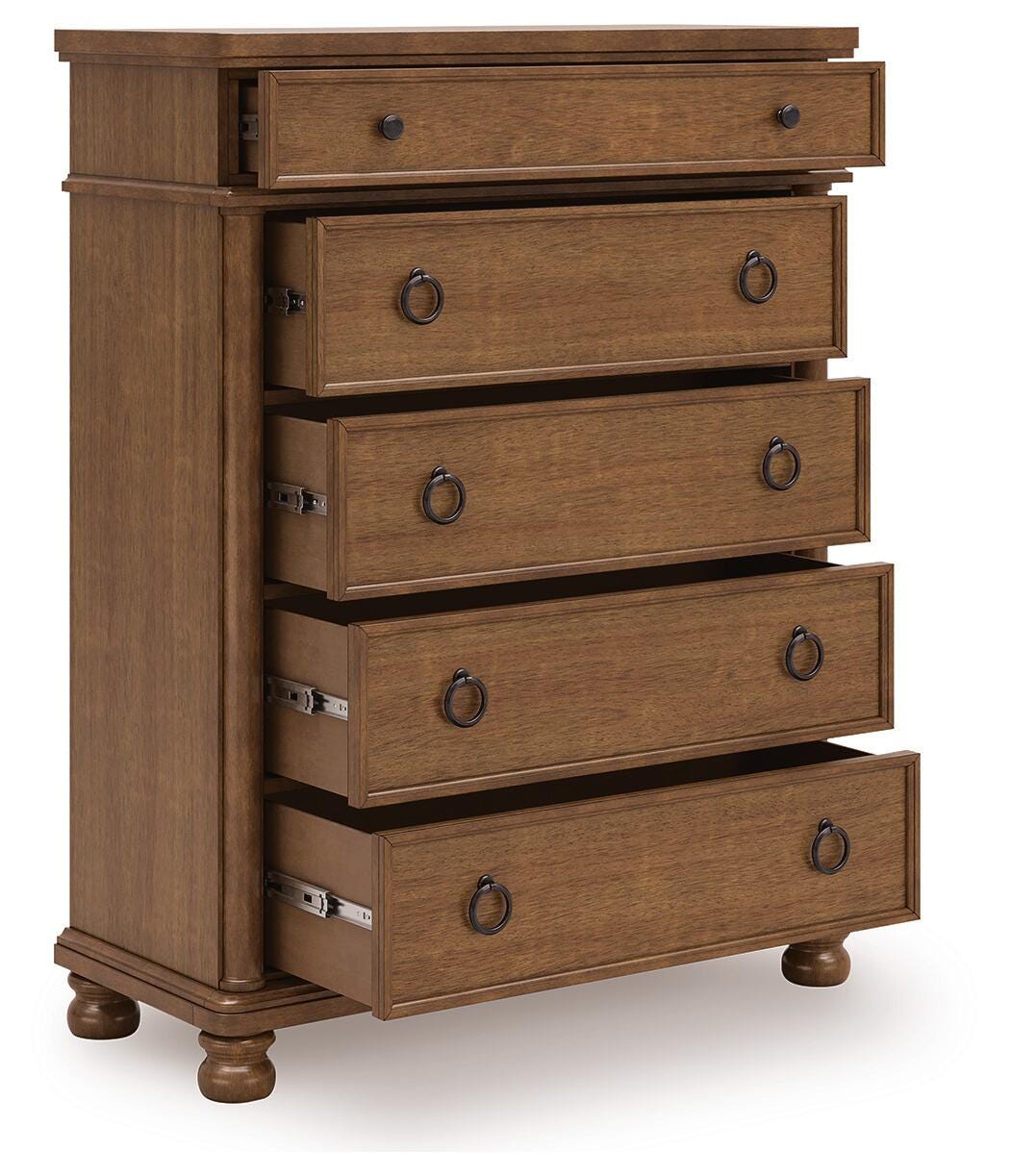 Chadworth Chest of Drawers, Brown, rollover