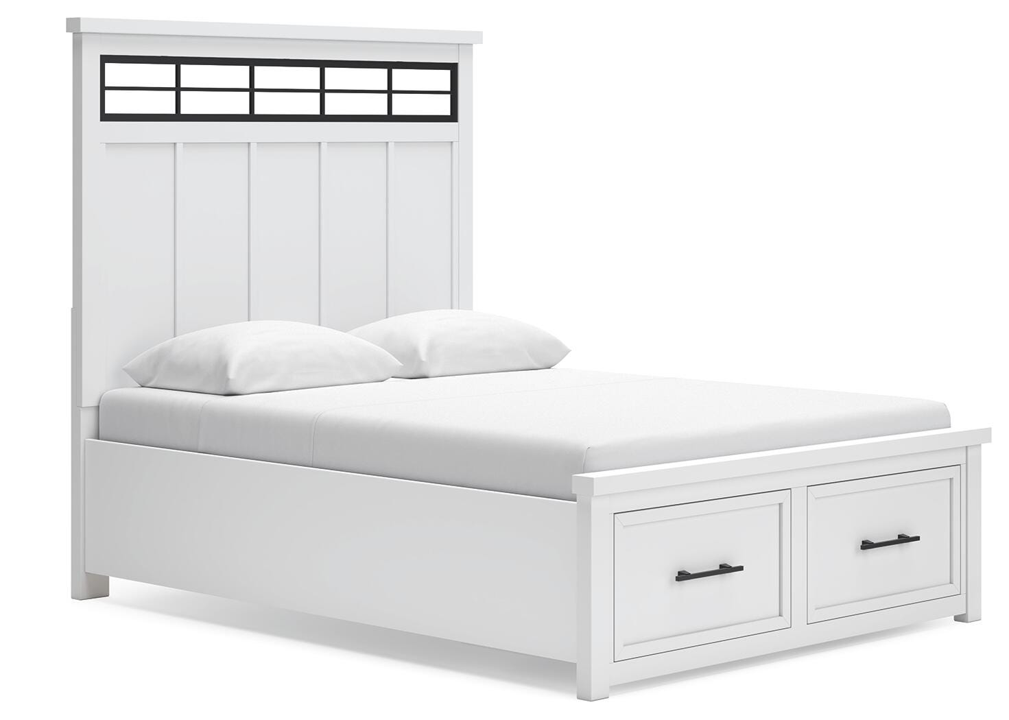 Cama Ashbryn Queen con panel de almacenaje - image 1