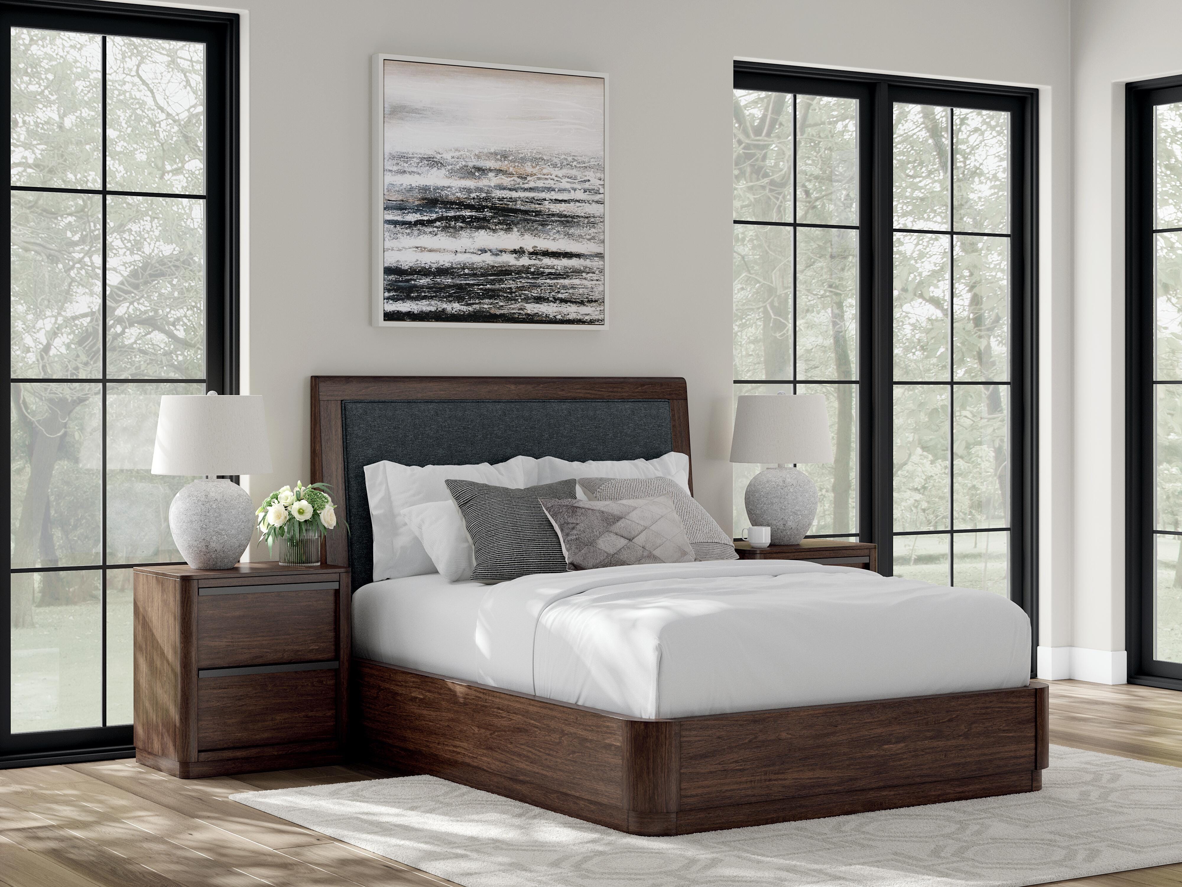 Kendamor Queen Upholstered Panel Bed - image 1
