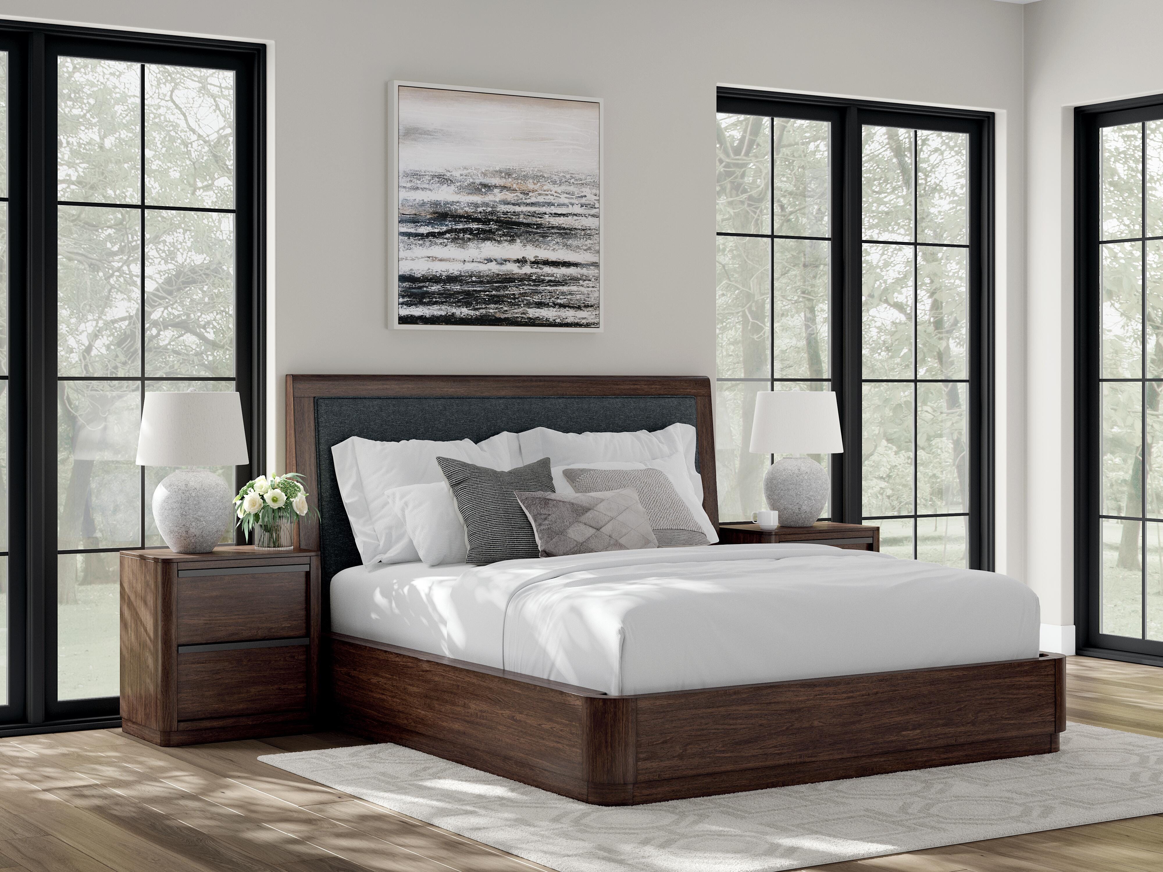 Dilenno California King Upholstered Panel Bed - image 1