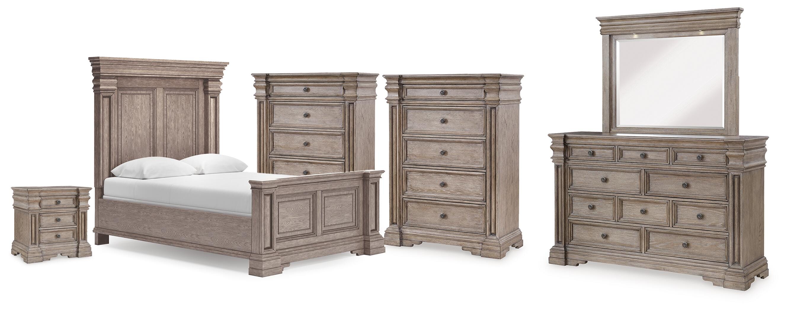 Blairhurst Queen Panel Bed, Dresser, Mirror, 2 Chests and Nightstand - image 1