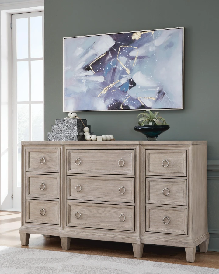 signature design by ashley leahlyn dresser Ashley Signature Design Leahlyn Dresser - Bedroom Furniture, 7 Drawers, Old World Style