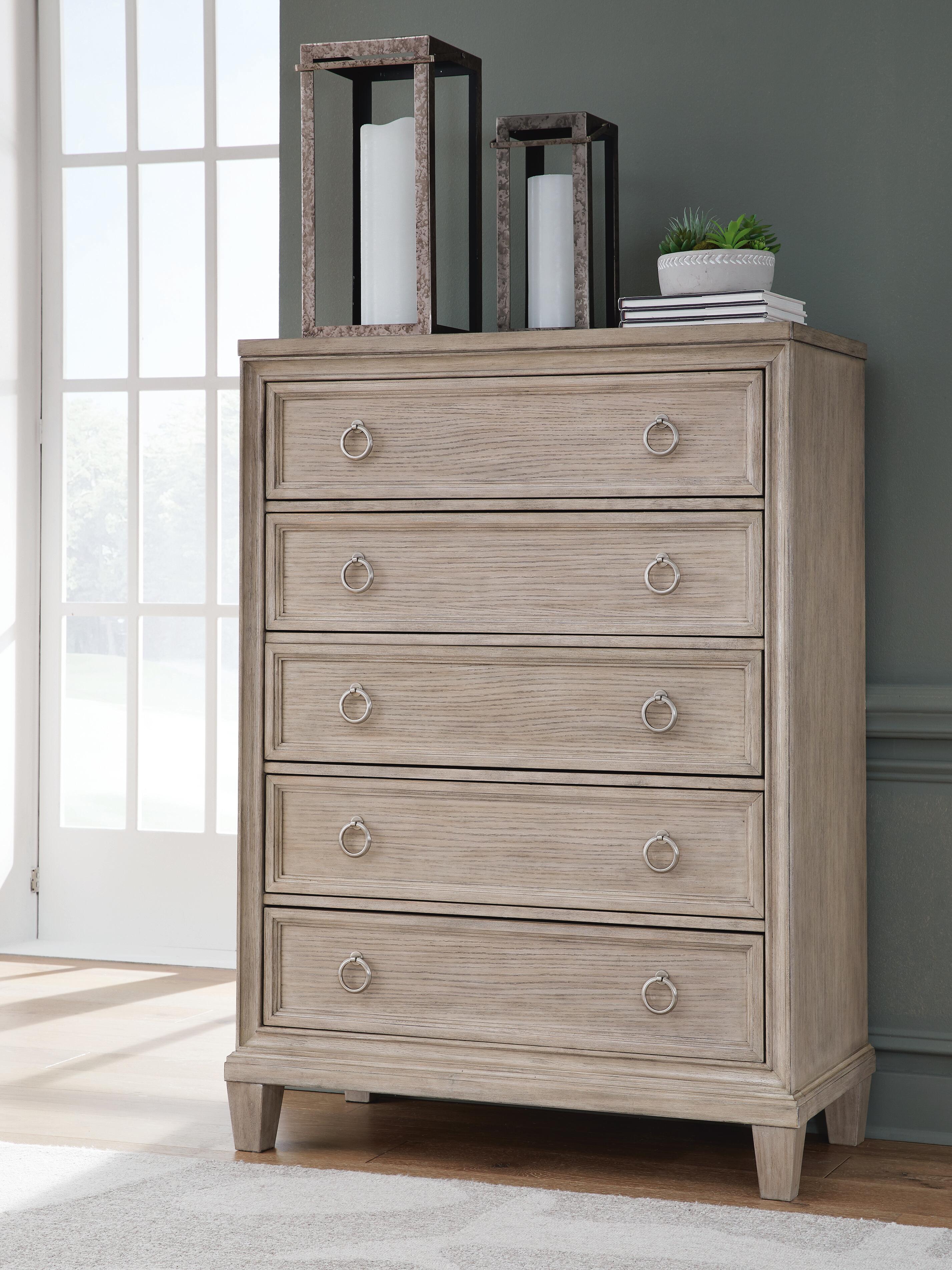 Jorlaina Chest of Drawers, Light Grayish Brown, rollover