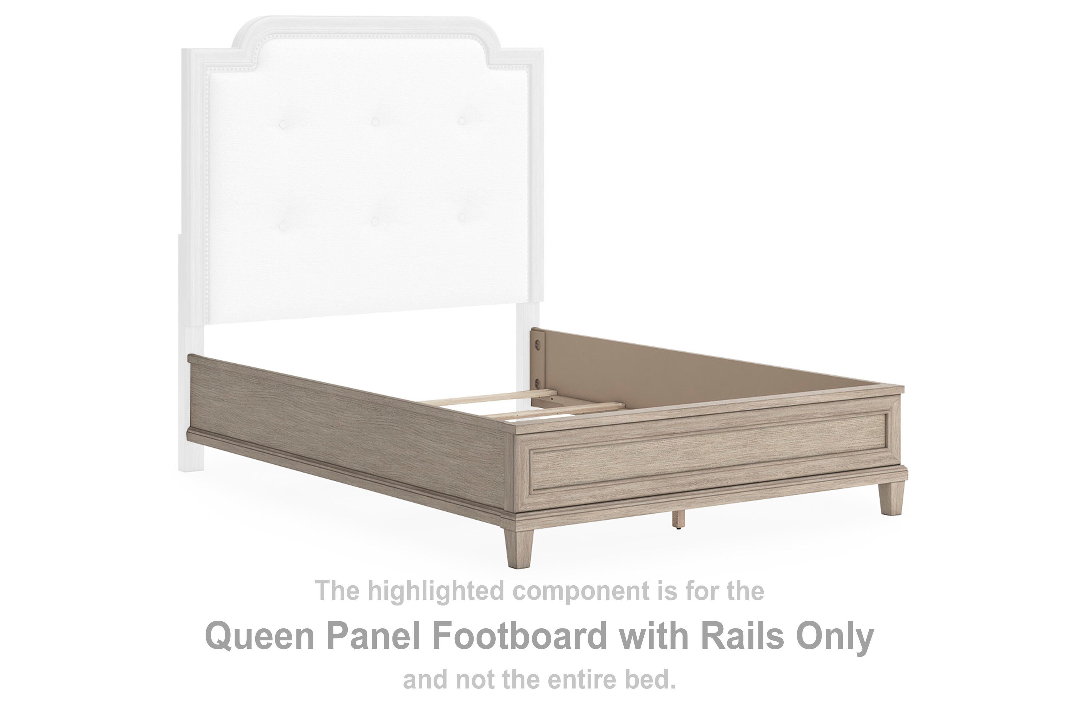 Jorlaina Queen Panel Footboard with Rails - image 1