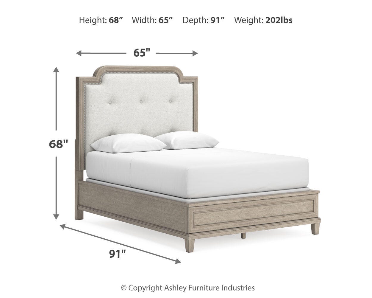 Jorlaina Queen Upholstered Panel Bed - image 12