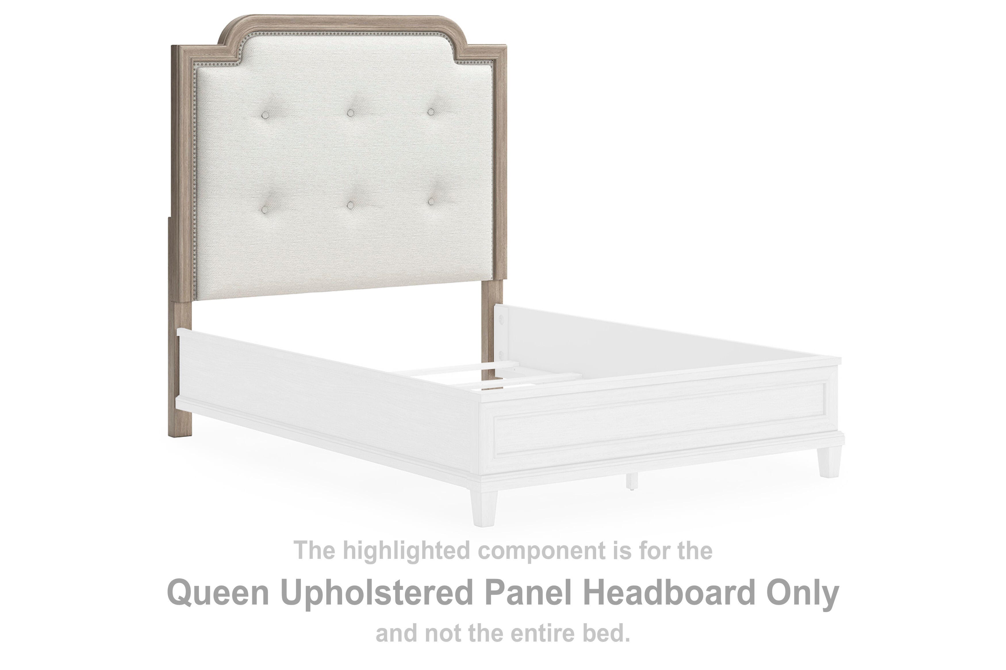 Cabecero tapizado de panel para cama queen Jorlaina - image 1