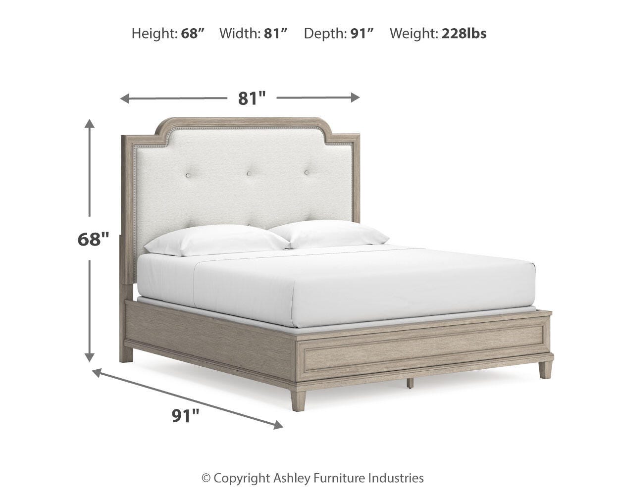 Jorlaina King Upholstered Panel Bed - image 11