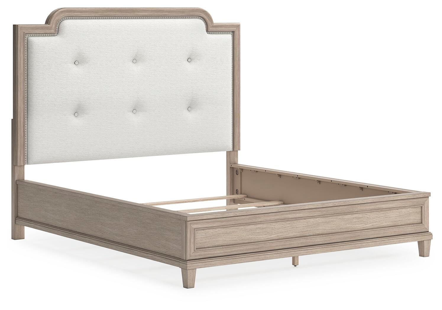 Jorlaina California King Upholstered Panel Bed, Dresser and Mirror - image 10