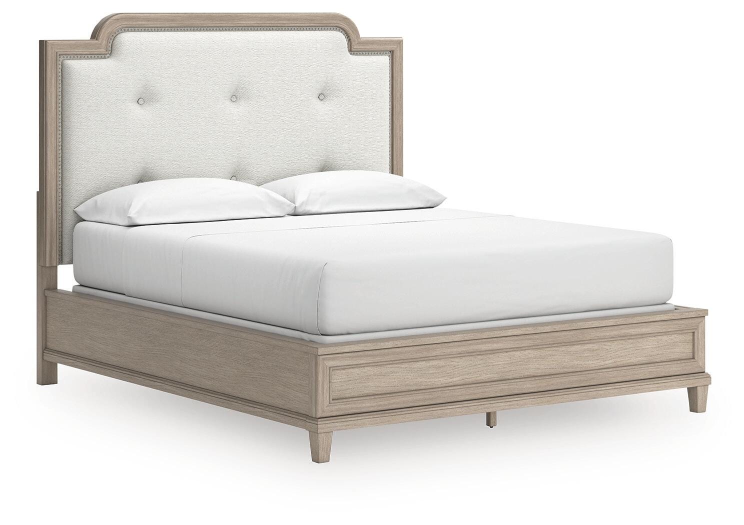 Jorlaina California King Upholstered Panel Bed, Dresser and Mirror - image 8