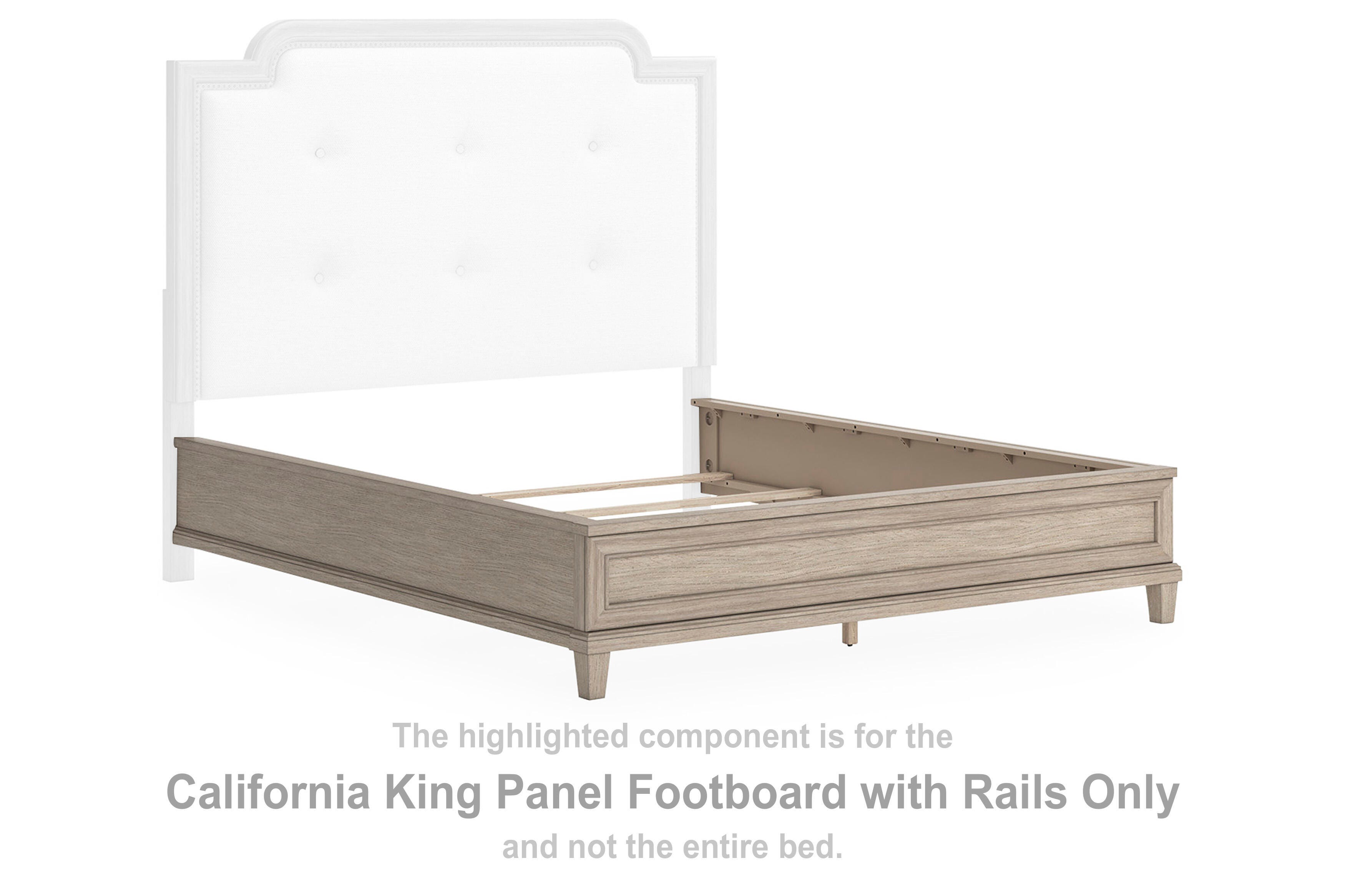 Pie de cama de paneles para cama California King Jorlaina con rieles - image 1