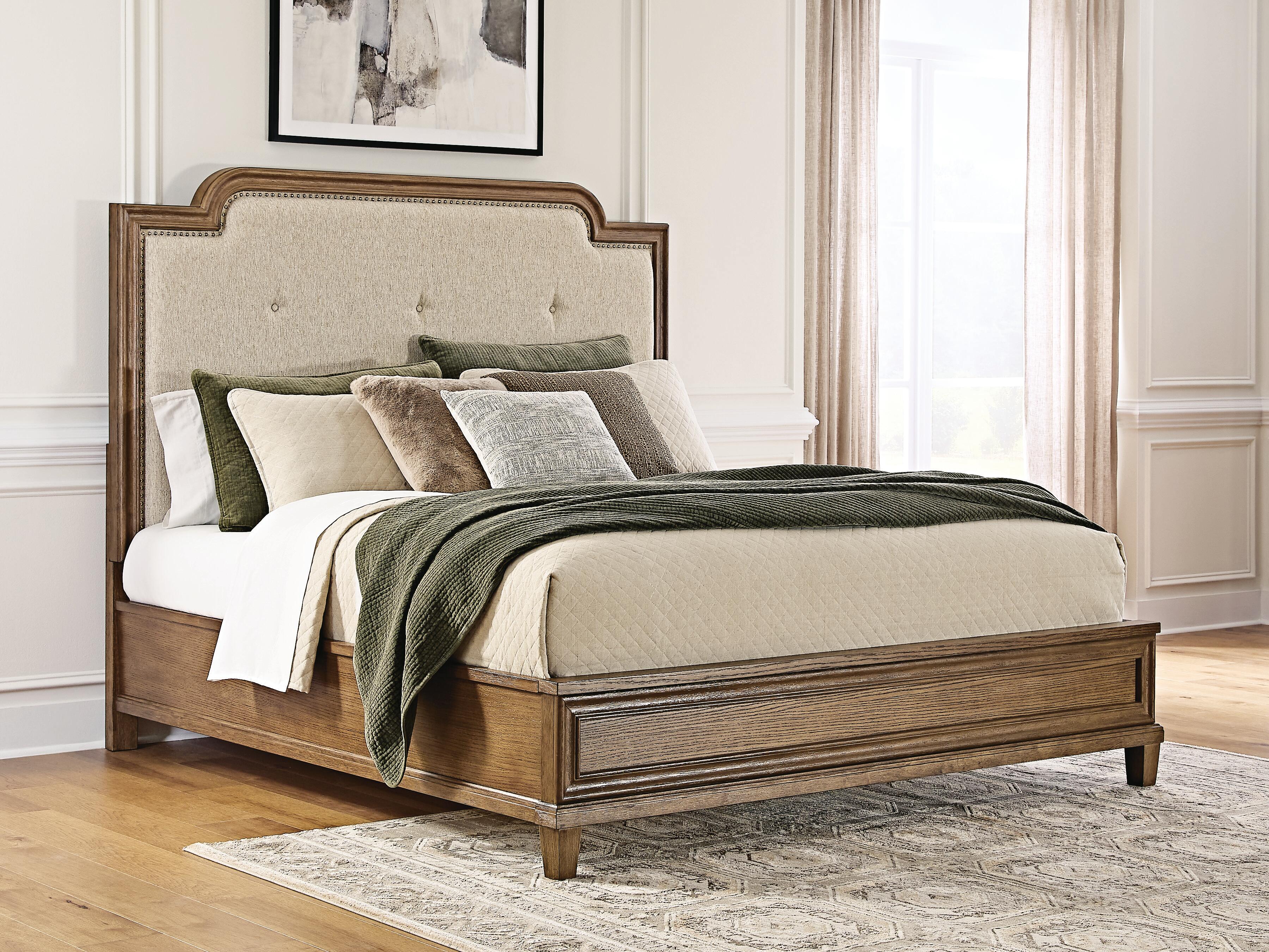 Jorlaina King Upholstered Panel Bed - image 1
