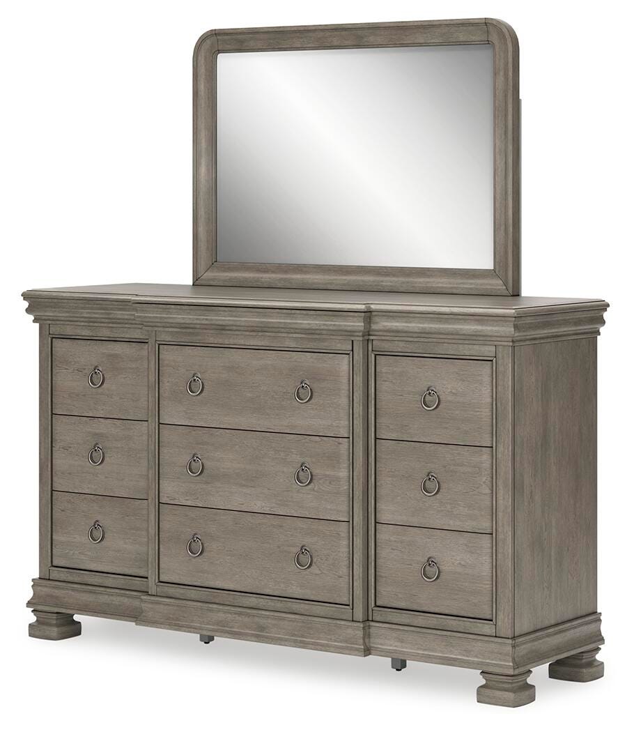 Lexorne King Sleigh Bed, Dresser and Mirror - image 5