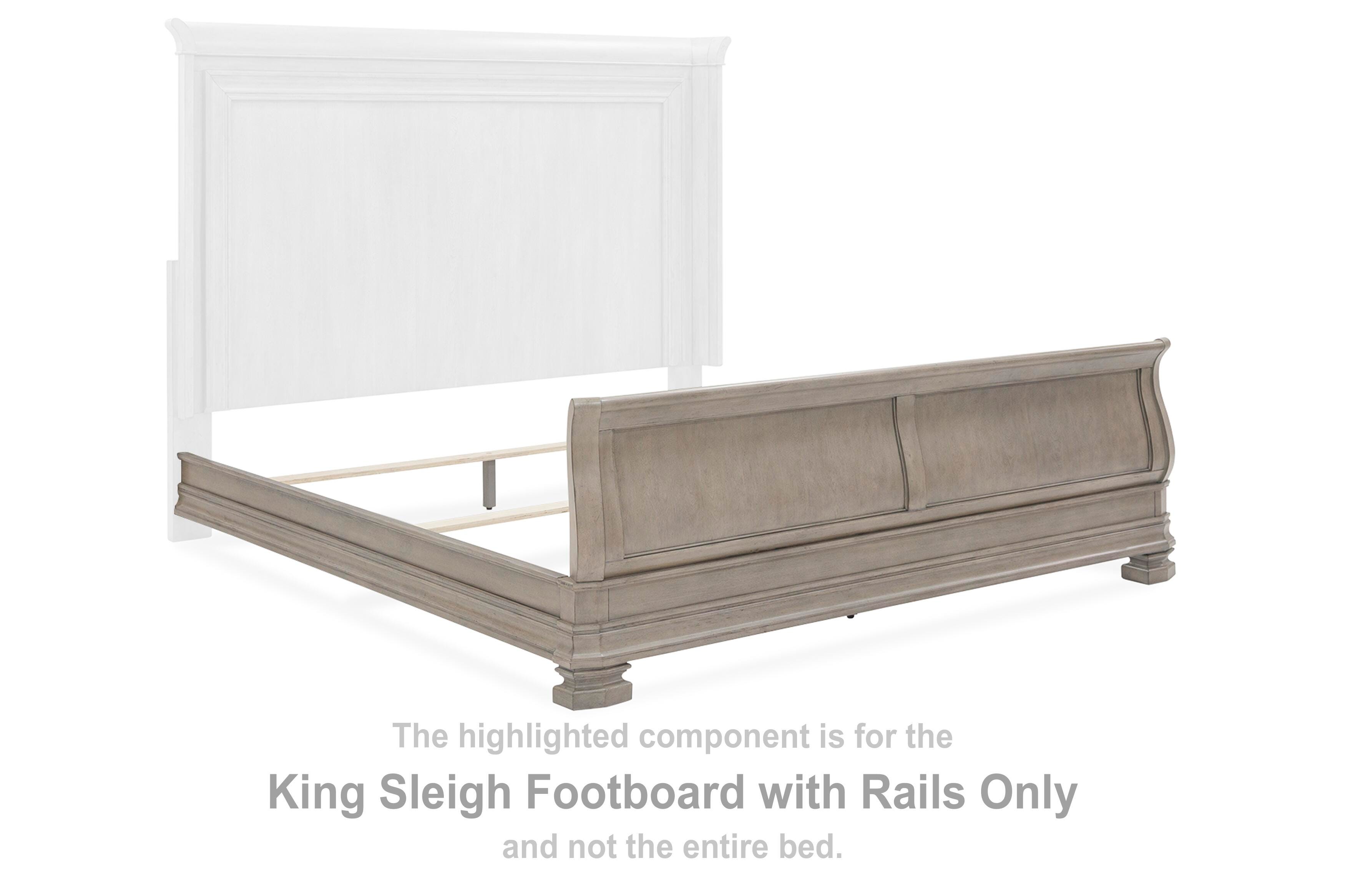 Lexorne King Sleigh Footboard with Rails, , large